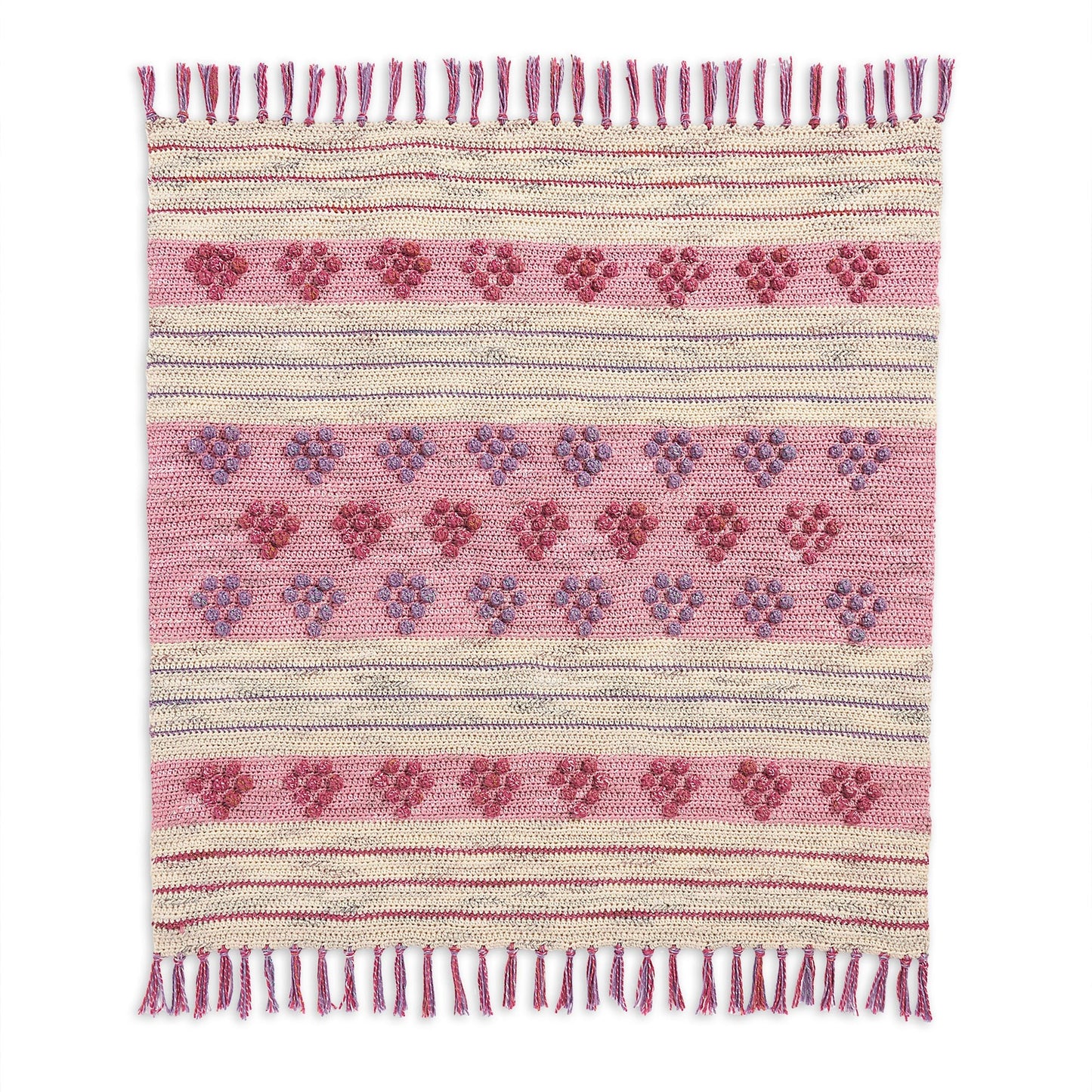 Caron Crochet Bobble Heart Blanket (Digital Download)