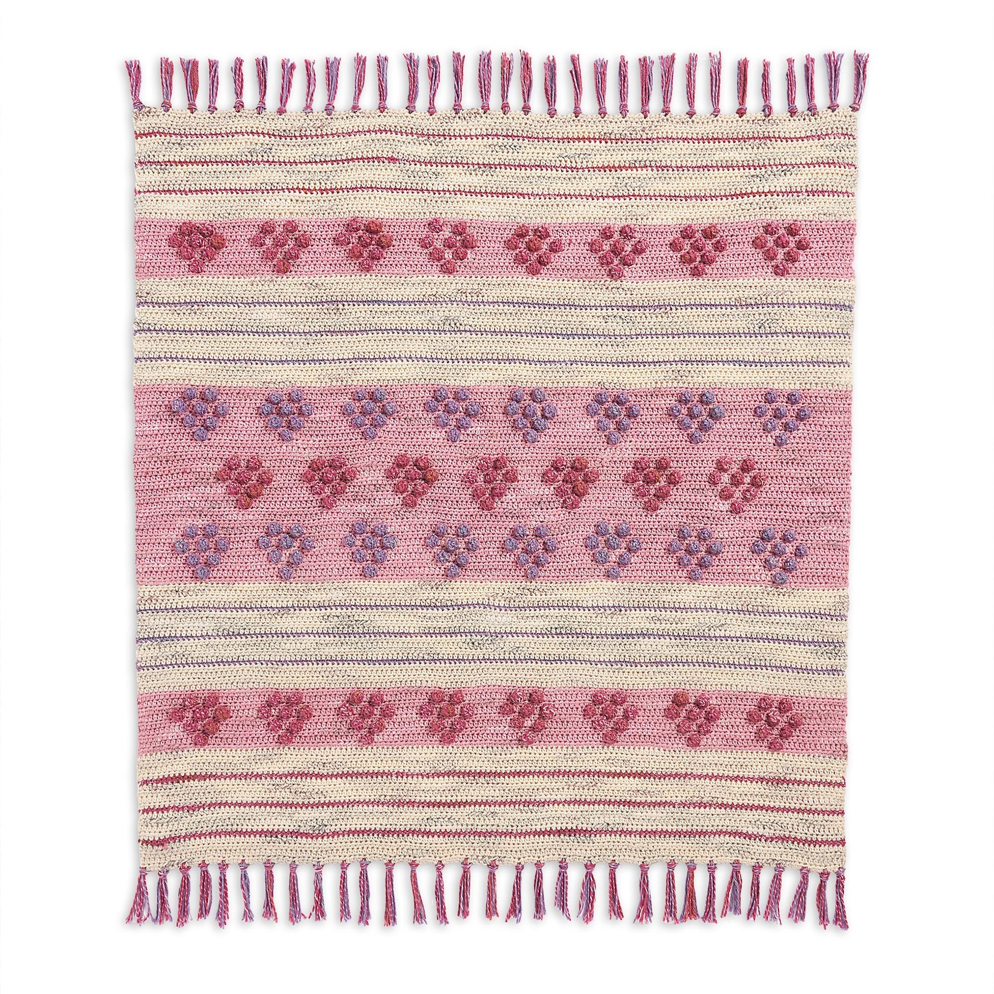 Caron Crochet Bobble Heart Blanket (Digital Download)