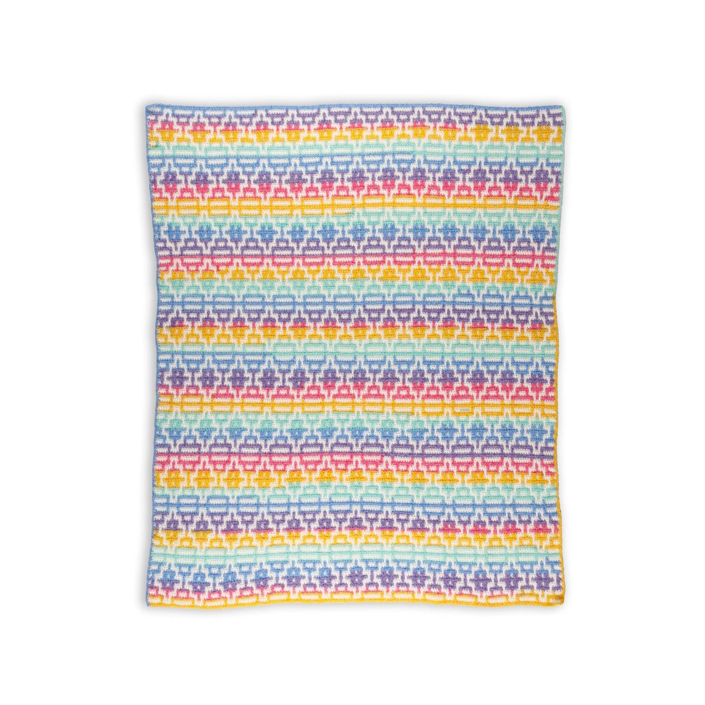 Caron Mosaic Diamonds Crochet Blanket