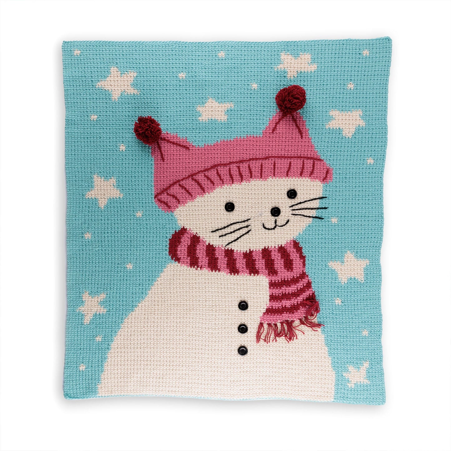 Caron Feline Frosty Intarsia Crochet Blanket (Digital Download)