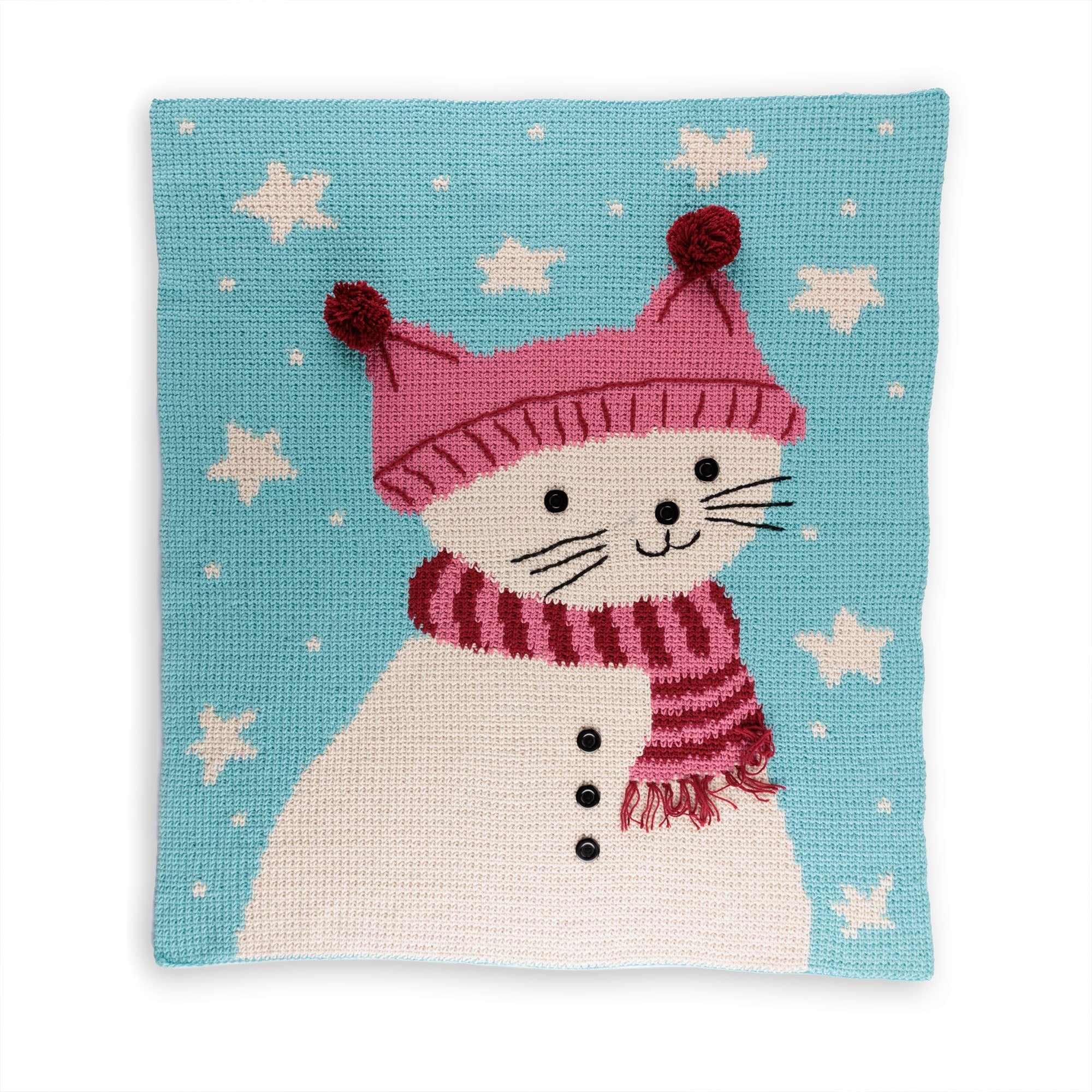 Caron Feline Frosty Intarsia Crochet Blanket (Digital Download)