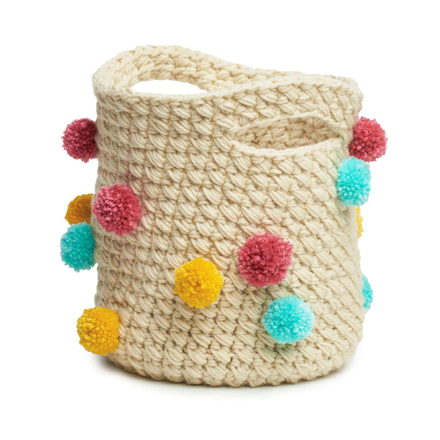 Caron Crochet Pompom Basket (Digital Download)