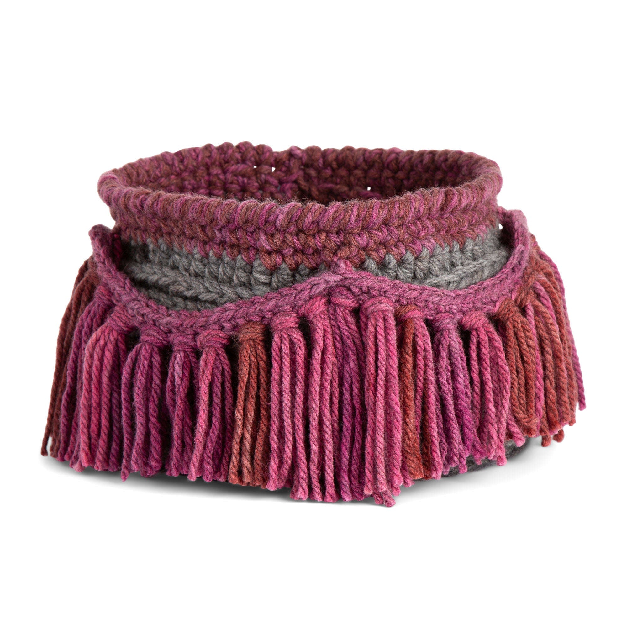Caron Abundant Fringe Crochet Basket (Digital Download)