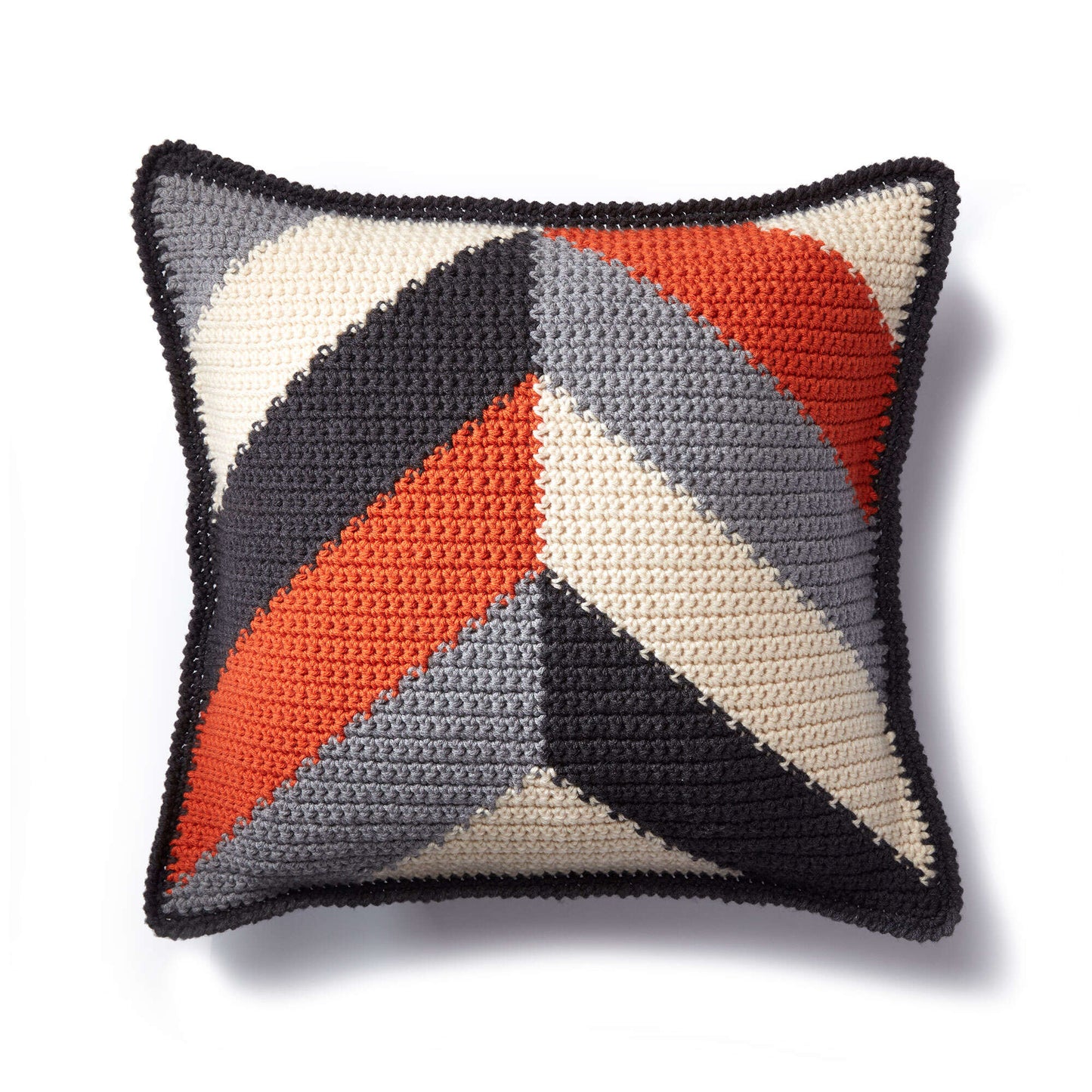 Caron Bold Angles Crochet Pillow