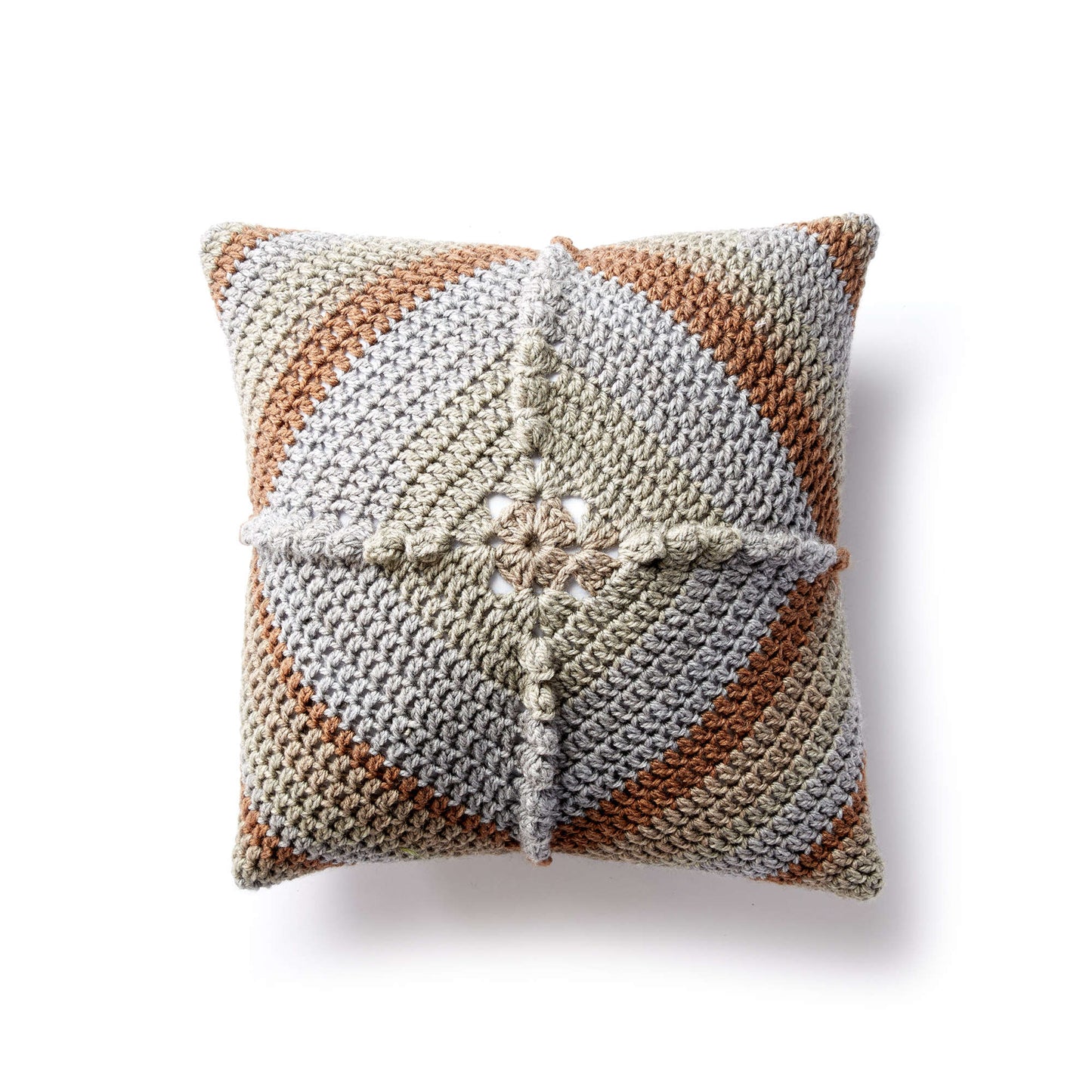 Caron Granny Square Crochet Pillow (Digital Download)