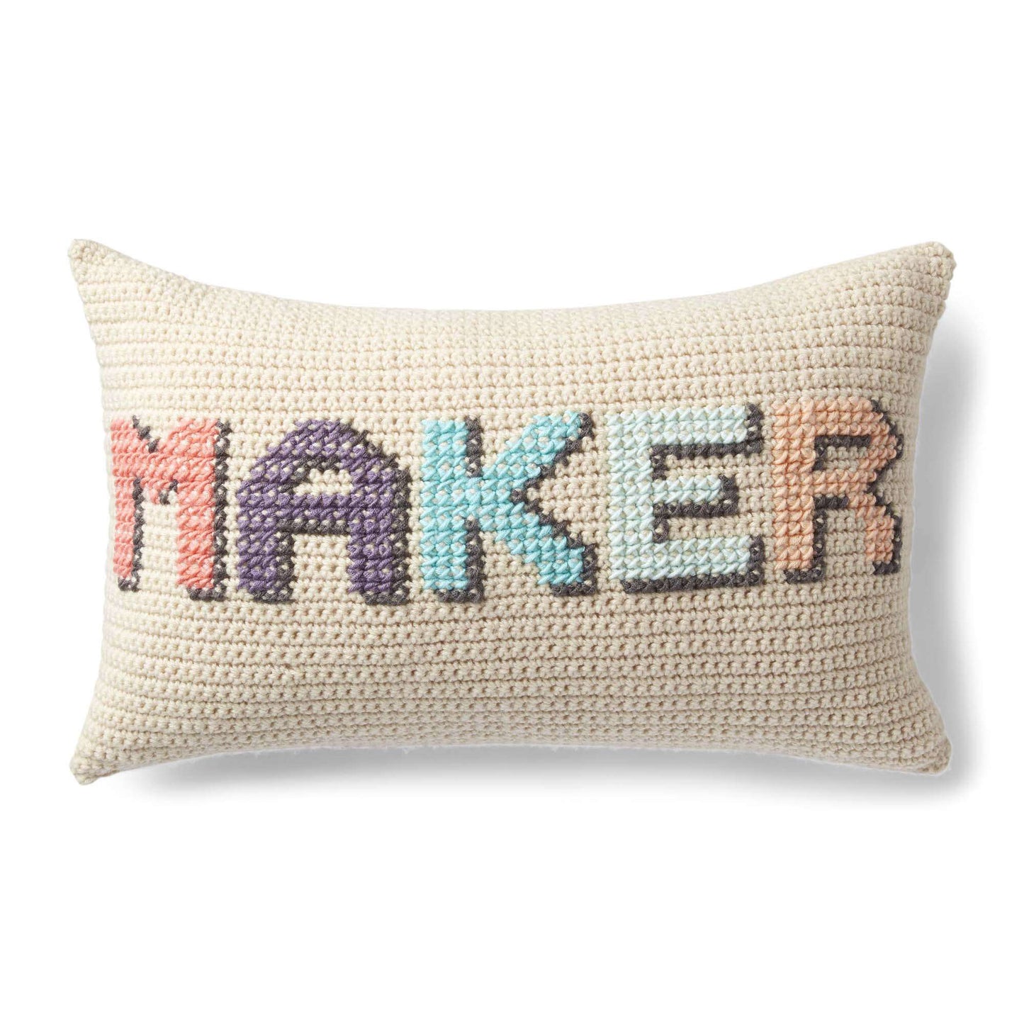 Caron Crochet & Cross Stitch "Maker" Pillow (Digital Download)