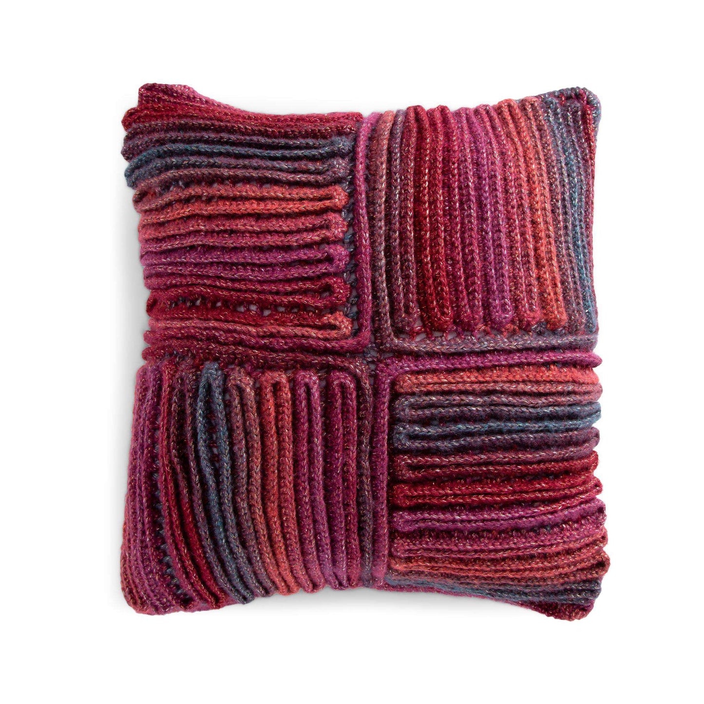 Caron Wiggle Stripes Crochet Pillow (Digital Download)