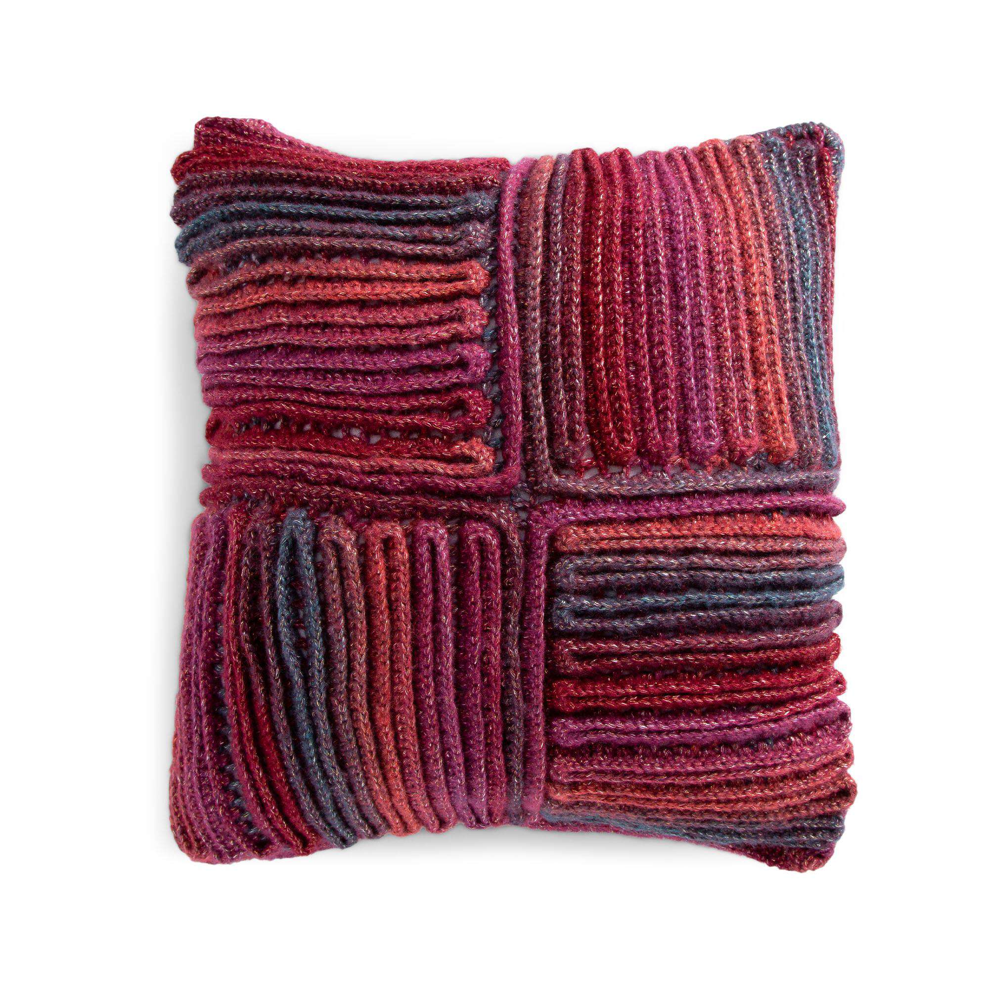 Caron Wiggle Stripes Crochet Pillow (Digital Download)
