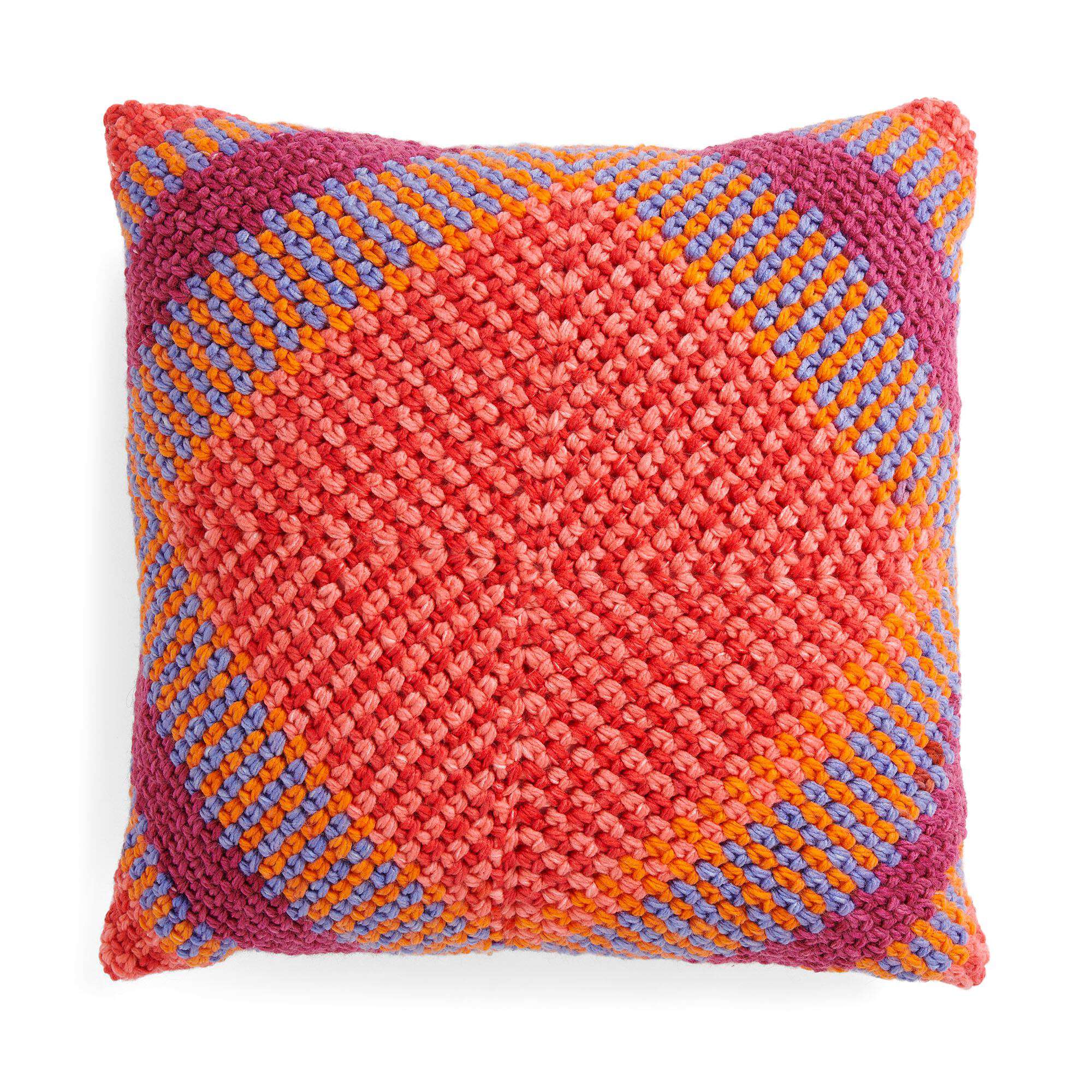 Caron Moss Motif Crochet Pillow (Digital Download)