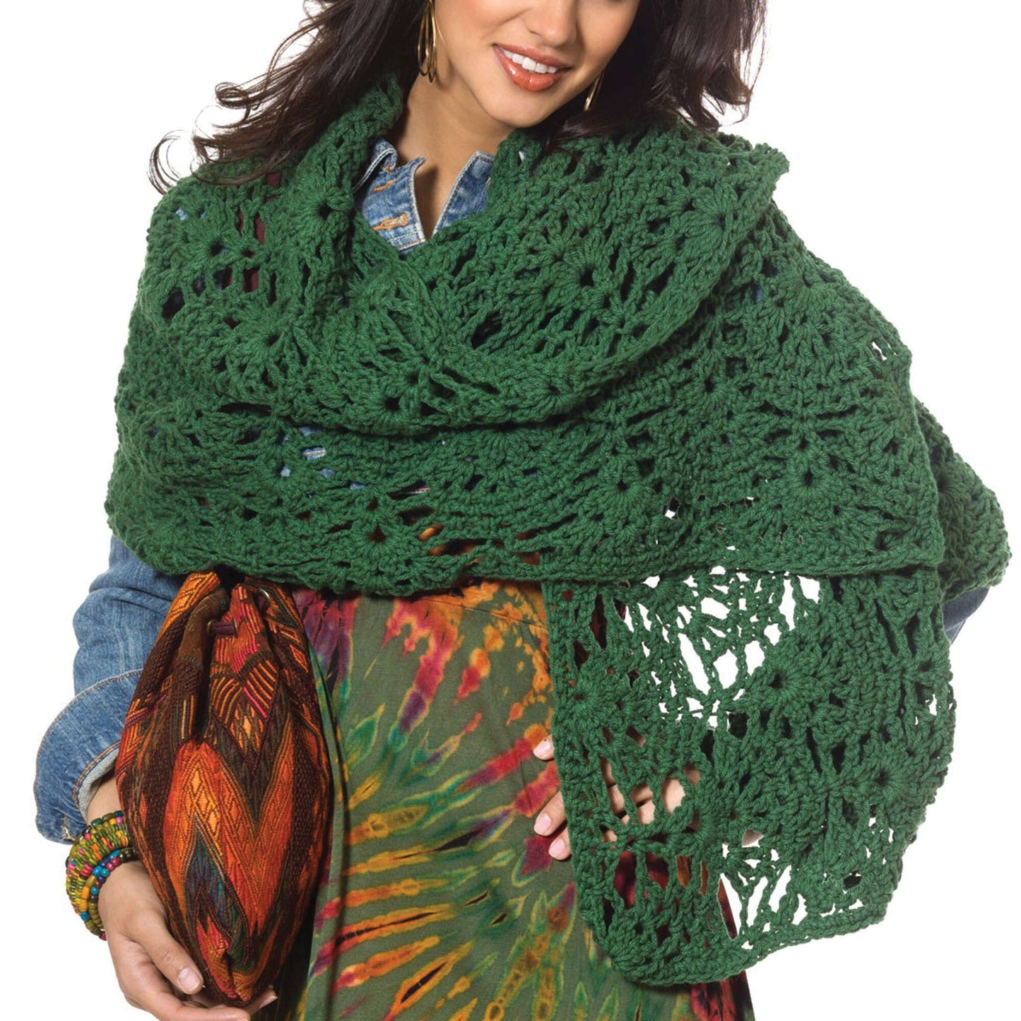Caron Crochet Fancy Shells Wrap (Digital Download)