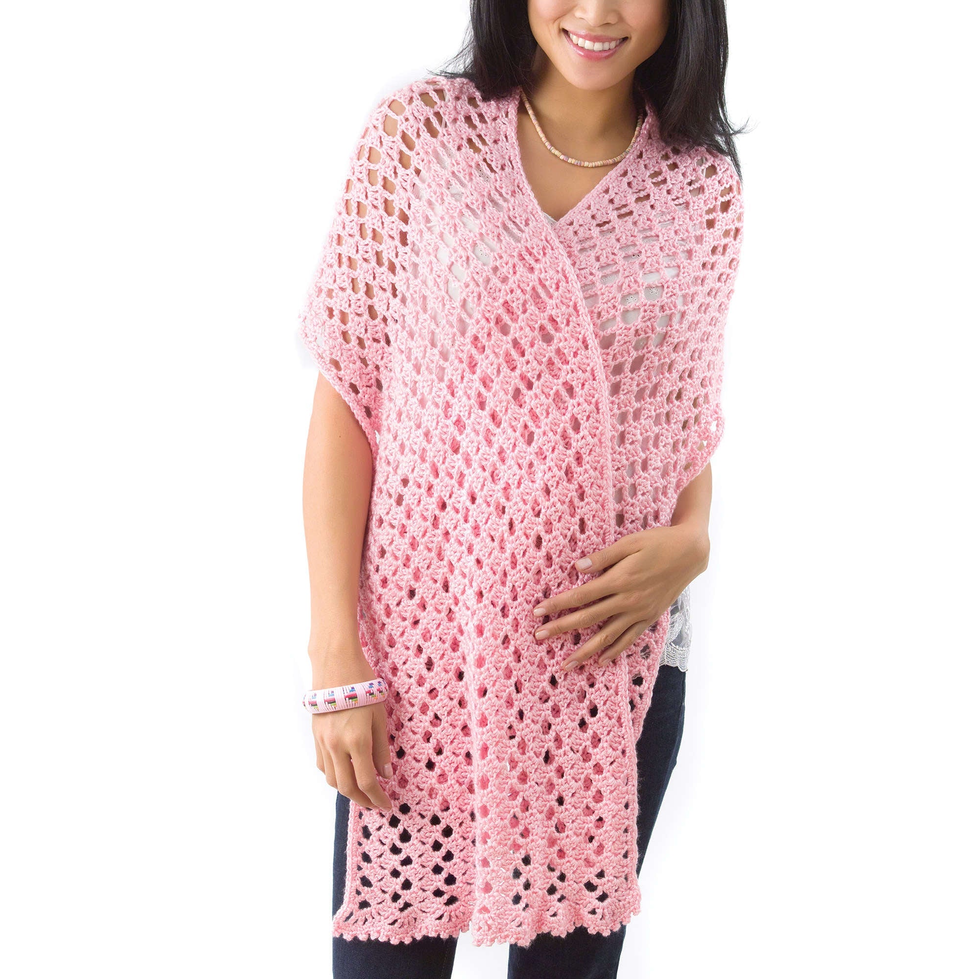 Caron Crochet "Pink Ribbon" Shawl (Digital Download)