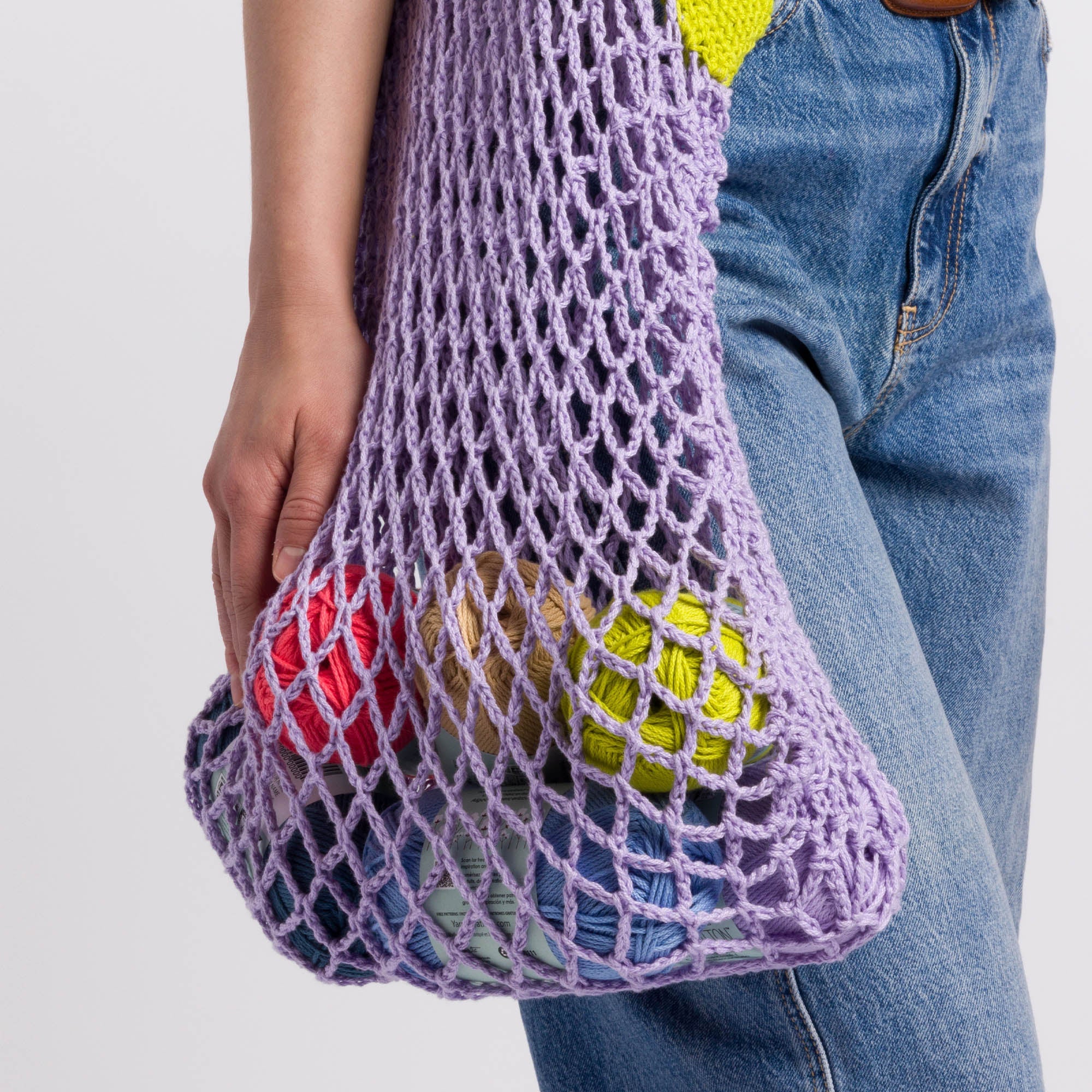 Caron Go-To Crochet Mesh Market Bag