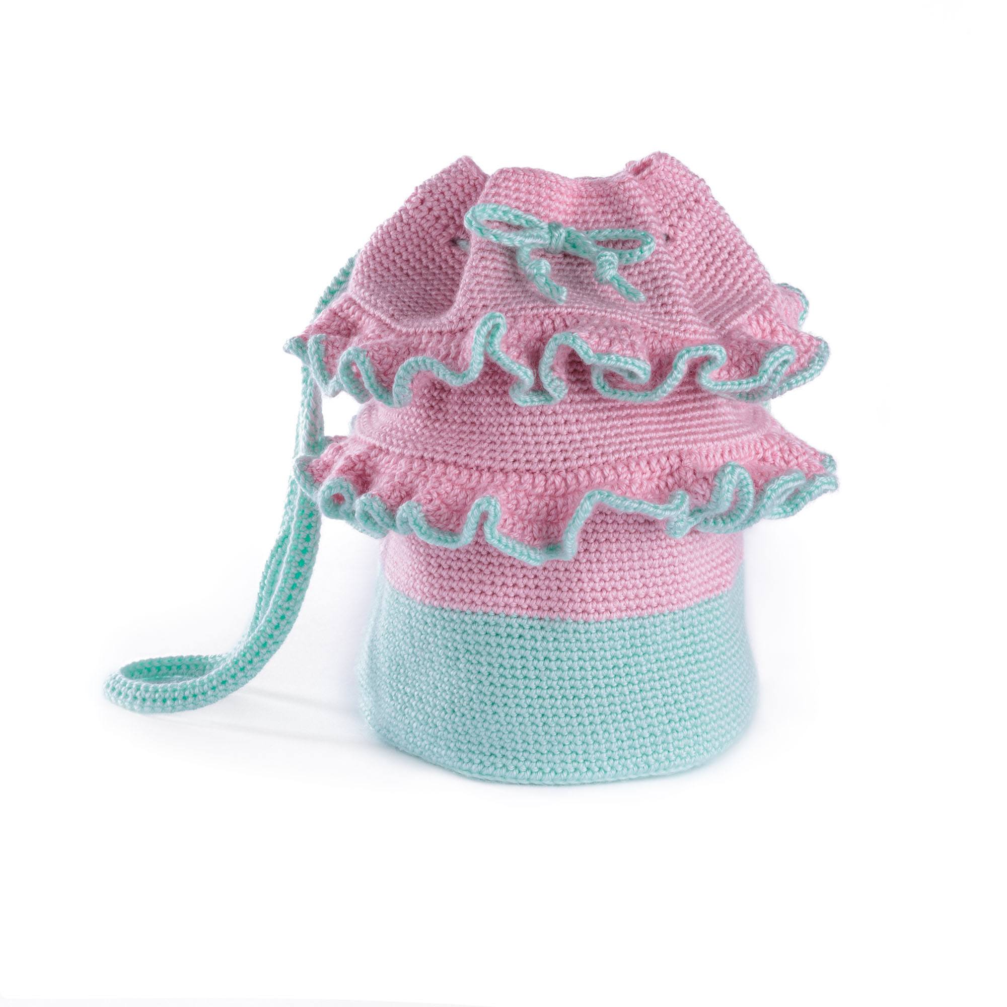 Caron Crochet Frilly Bucket Bag