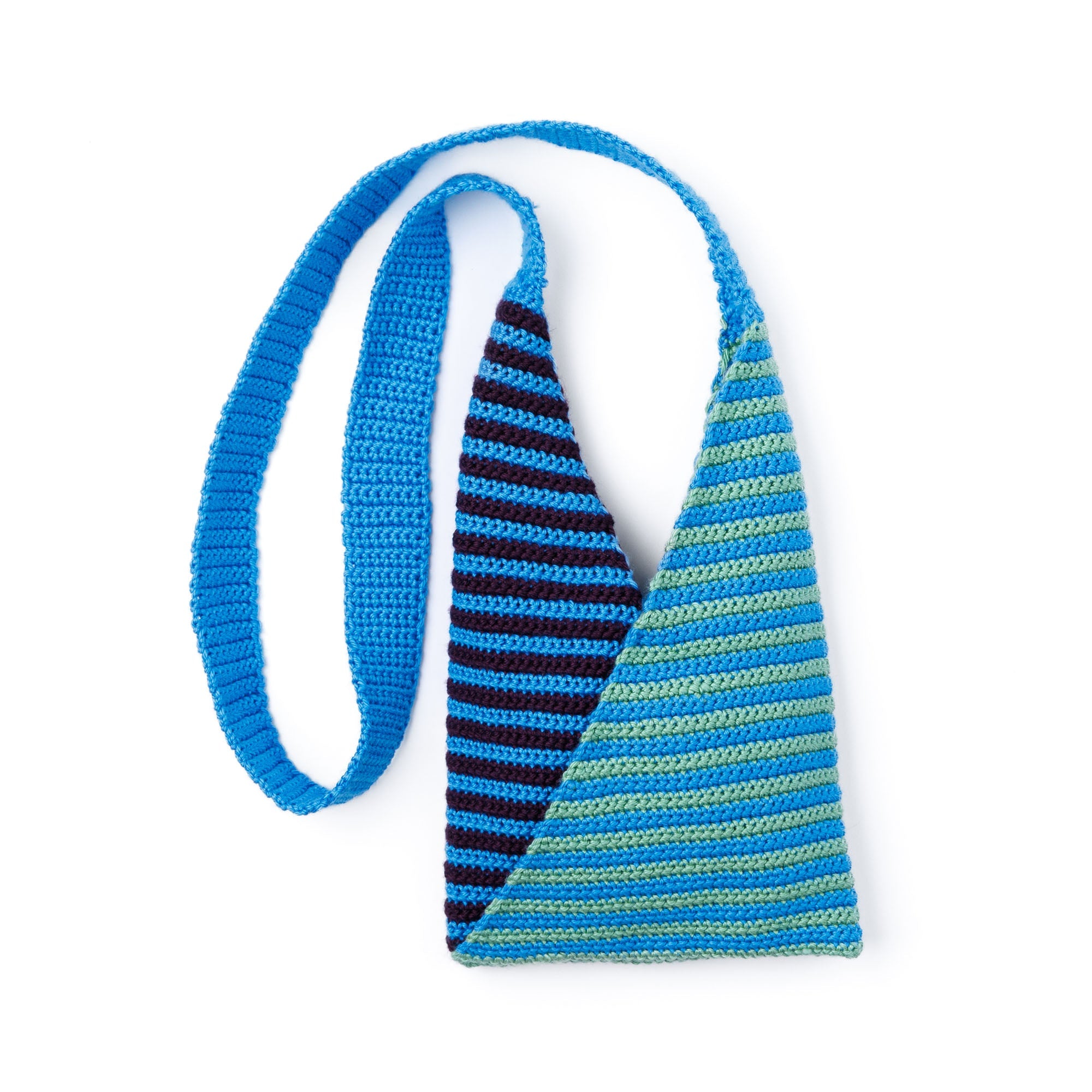 Caron Triangle Stripes Crochet Bag