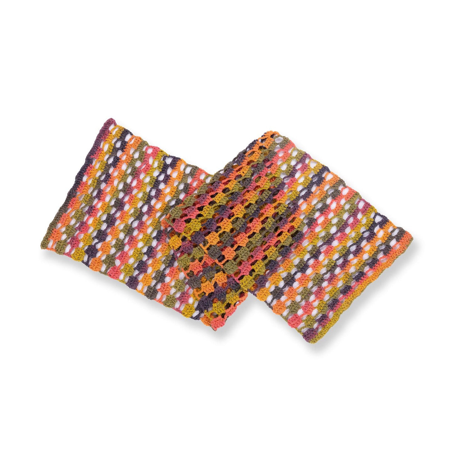 Caron Checkerboard Filet Crochet Shawl