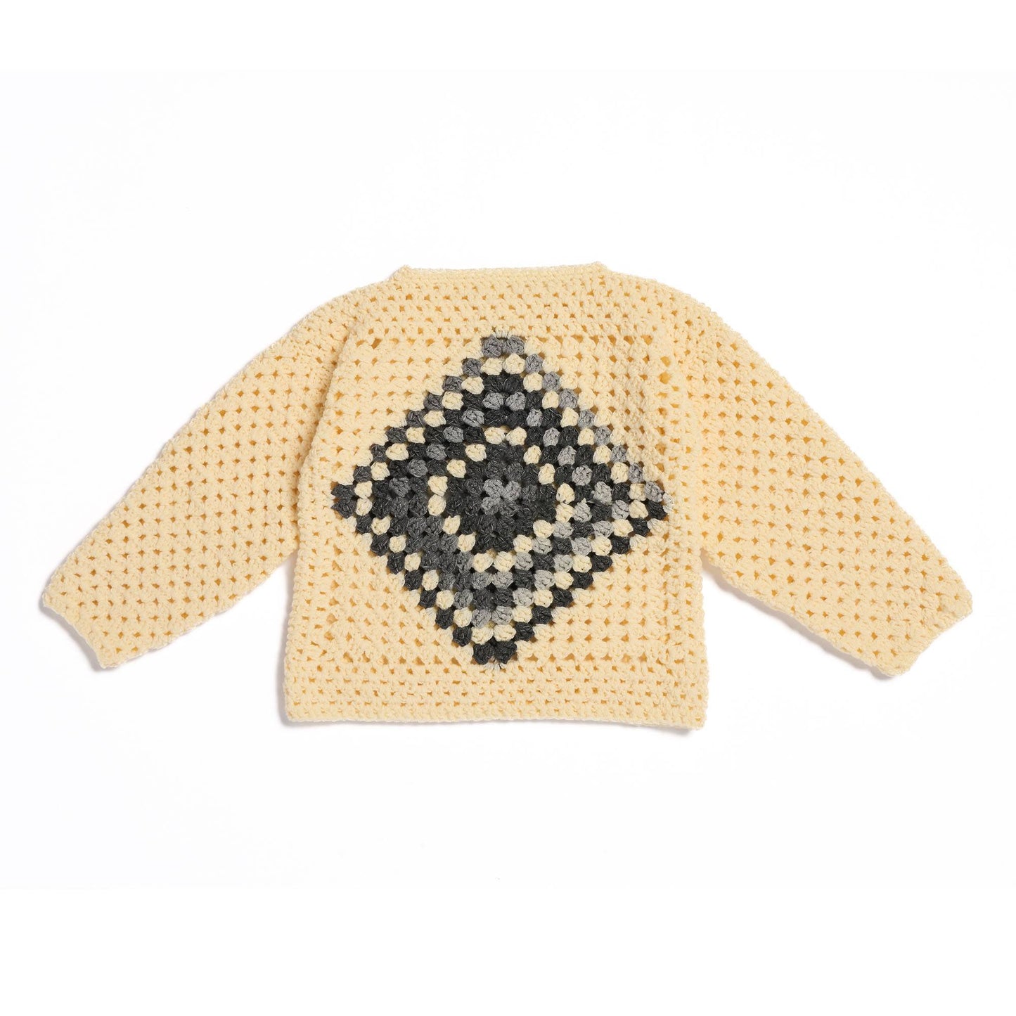 Caron Crochet Granny Square Sweater (Digital Download)
