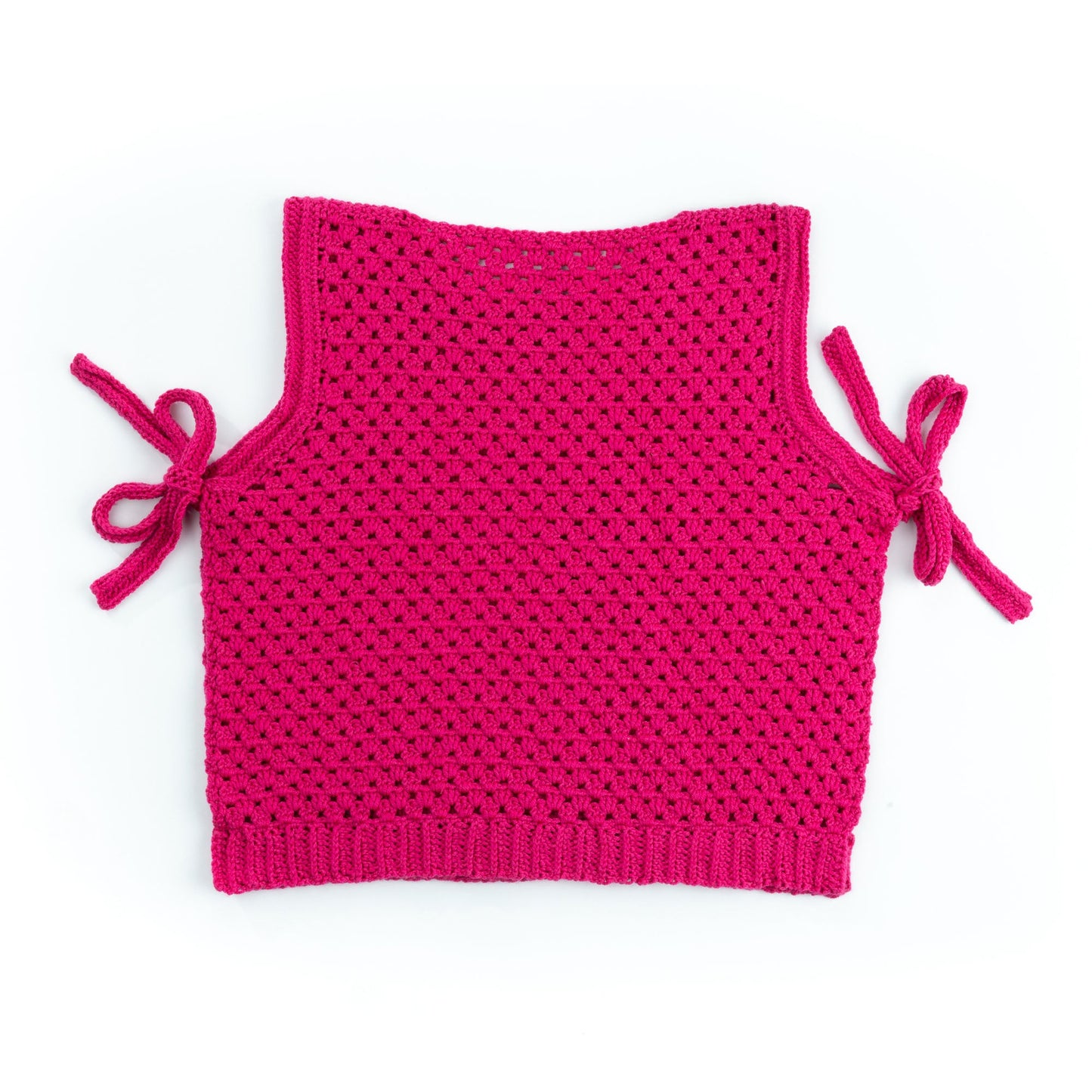 Caron Granny Stitch Crochet Side Tie Vest (Digital Download)