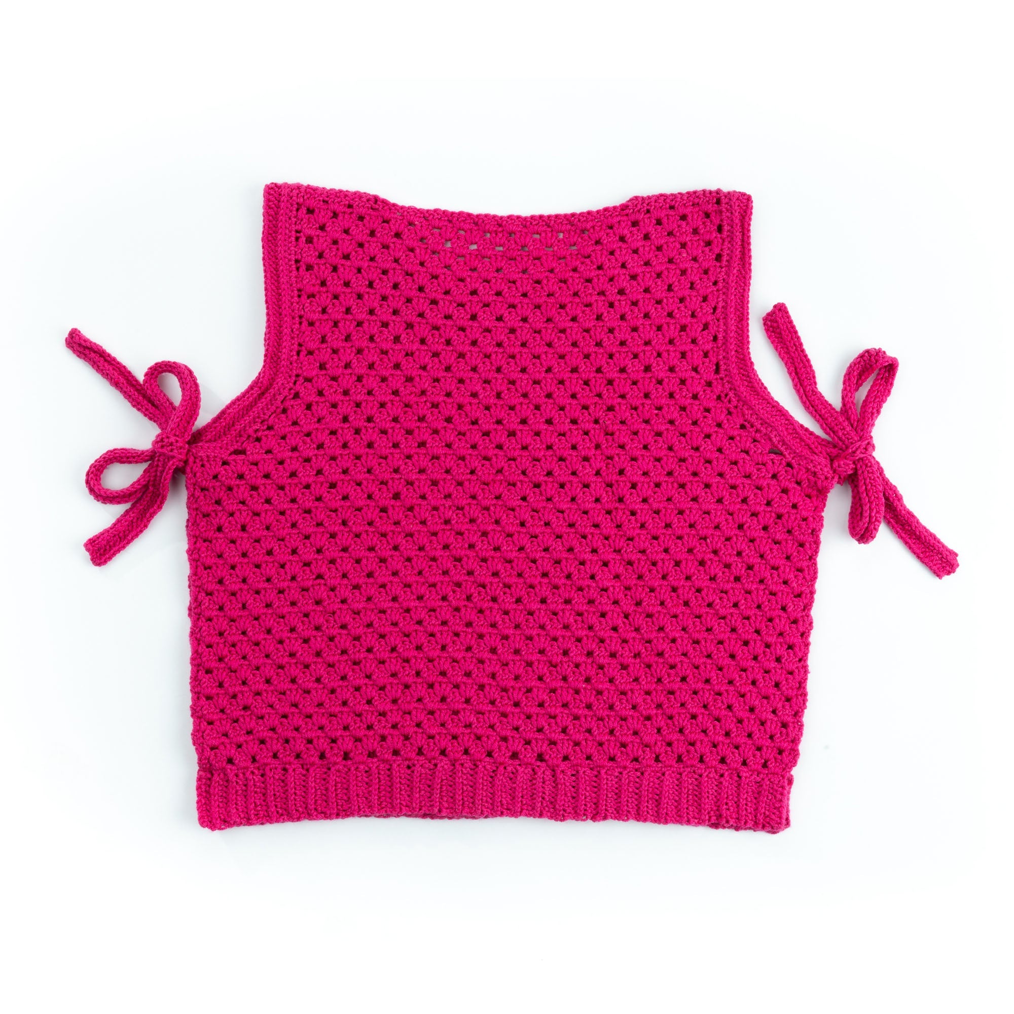 Caron Granny Stitch Crochet Side Tie Vest (Digital Download)
