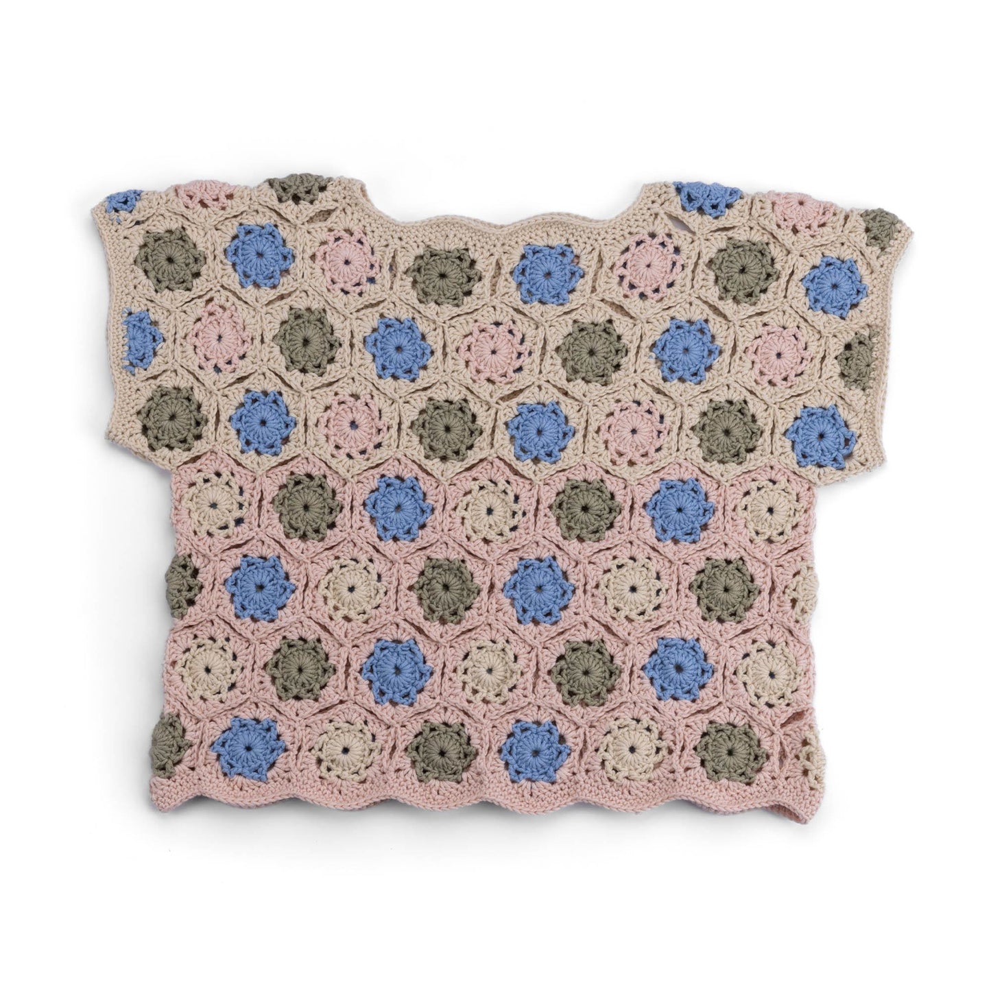 Caron Crochet Floral Motif Tee