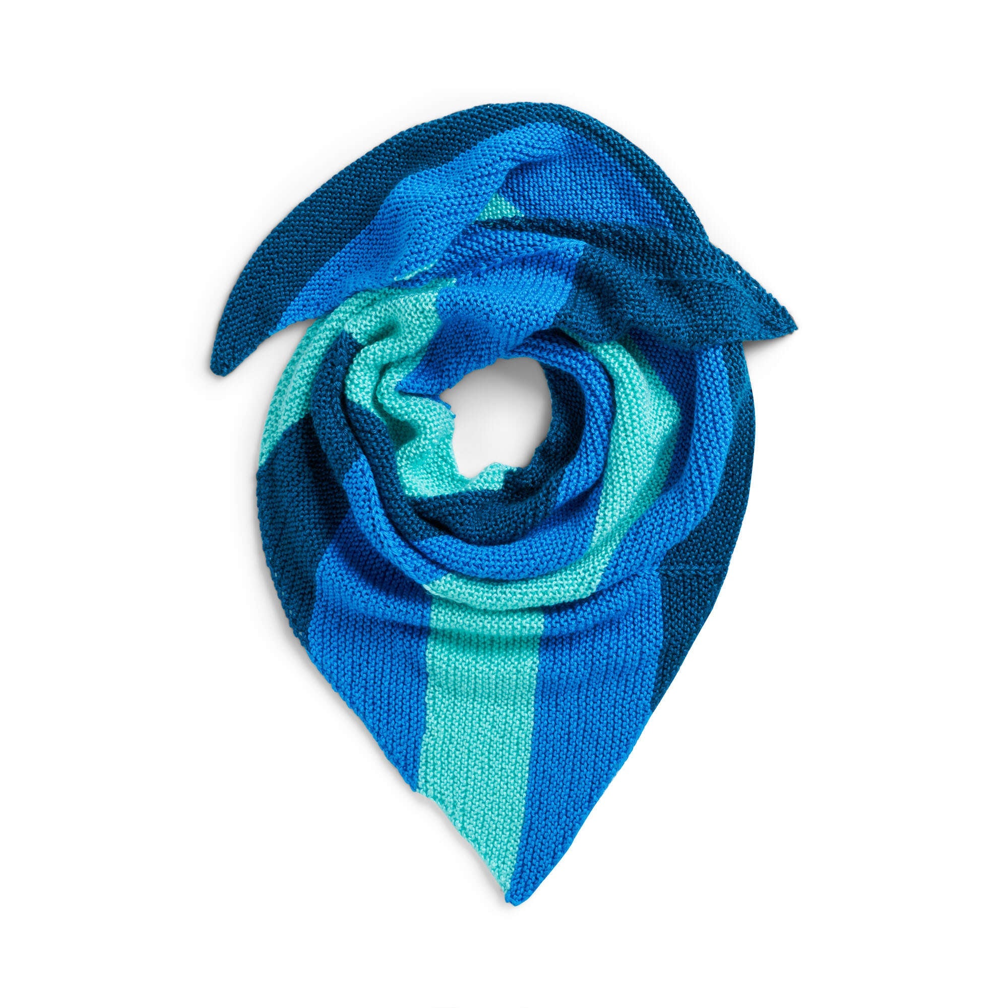 Caron Angled Stripes Knit Shawl