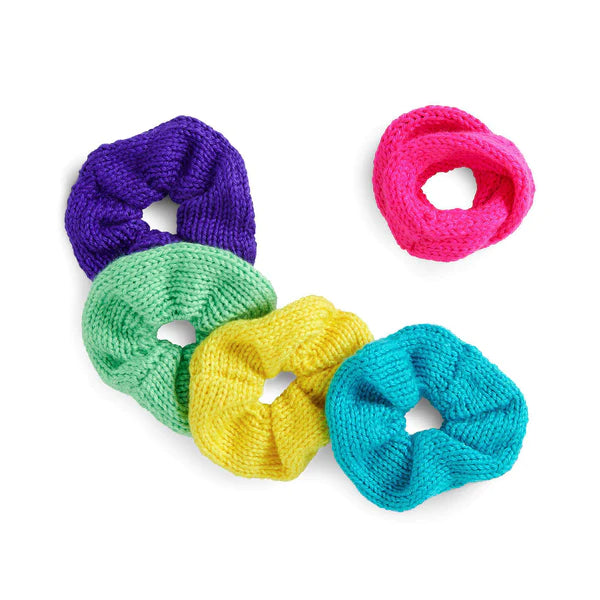 CARON COLOR BURST KNIT SCRUNCHIE, SINGLE SIZE / BLUE MINT (Digital Download)