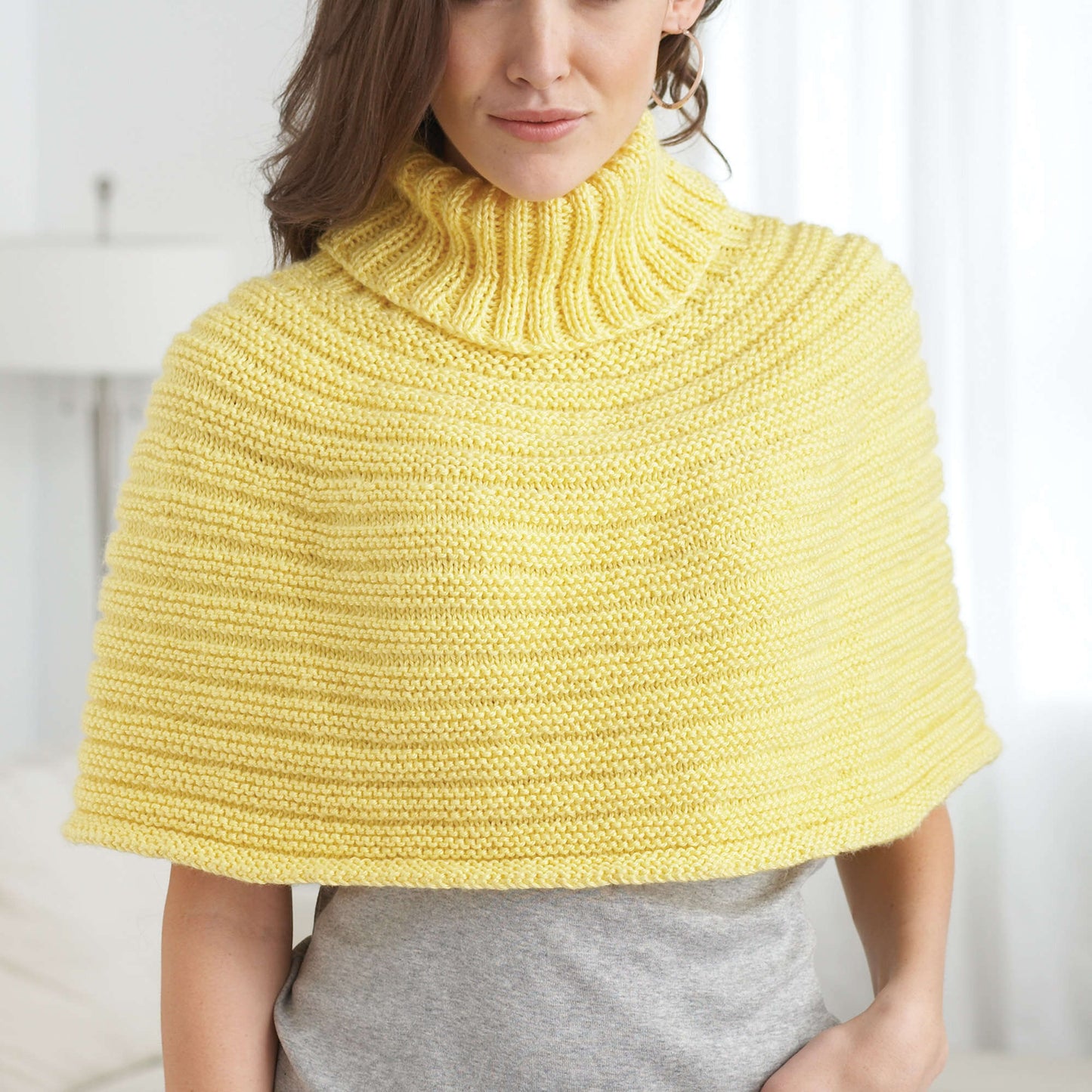 Caron Knit Just Enough Cape (Digital Download)