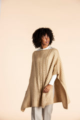 KNITTING PATTERN DOWNLOAD - CARON LACE PANEL KNIT PONCHO