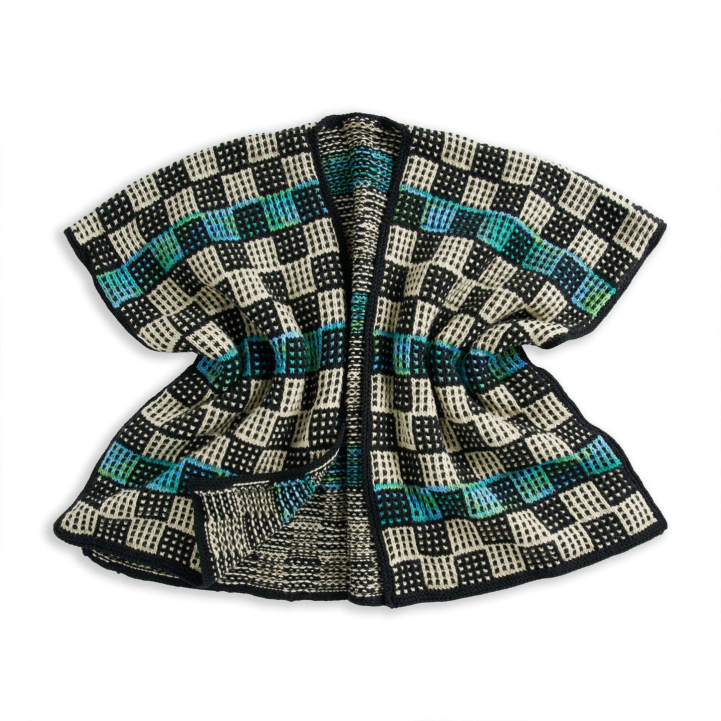 Caron Check Please Knit Ruana (Digital Download)