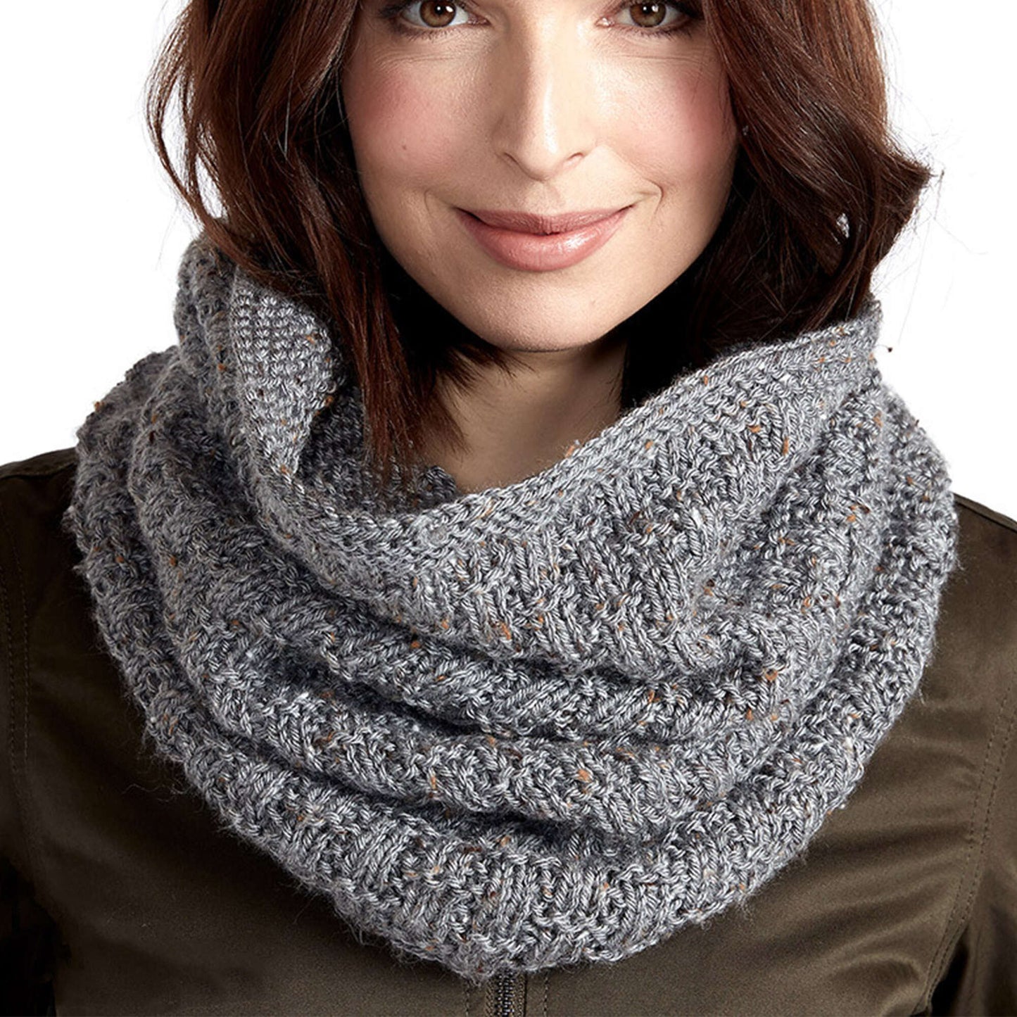 Caron Knit Cozy Tweed Cowl (Digital Download)