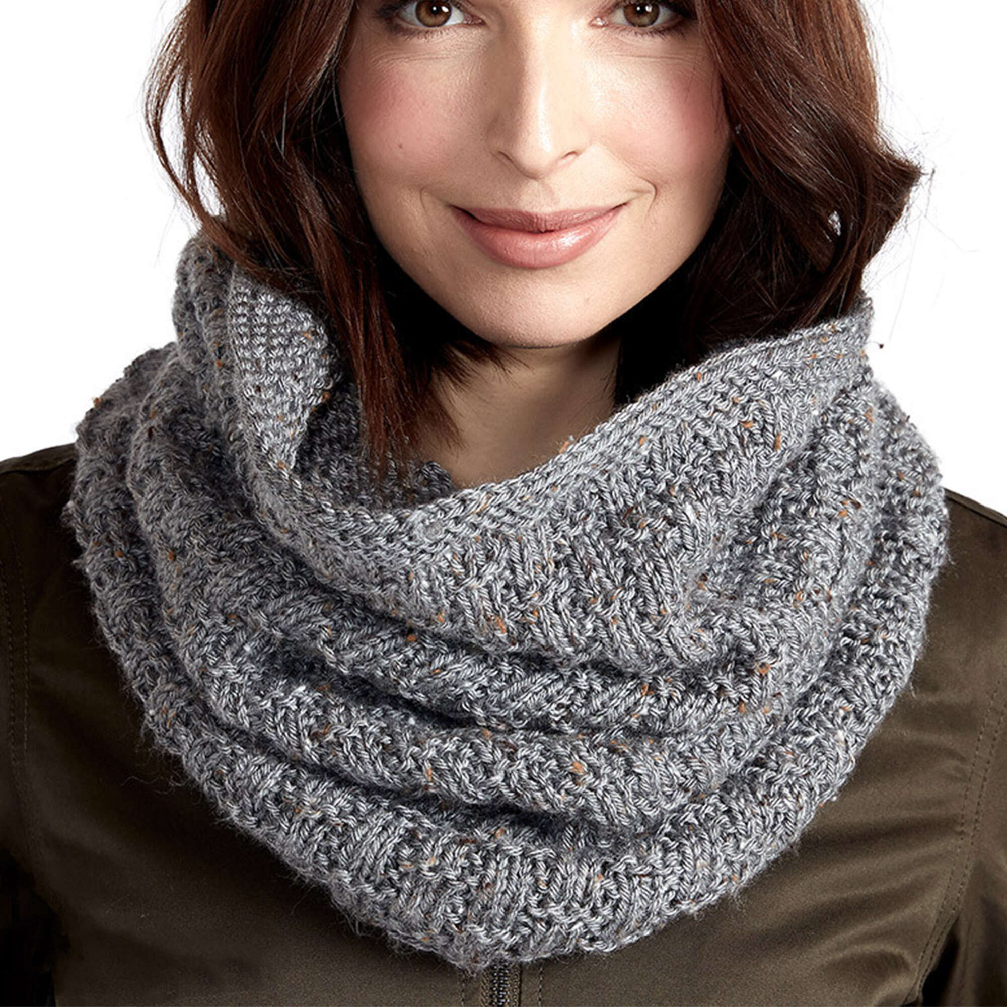 Caron Knit Cozy Tweed Cowl (Digital Download)