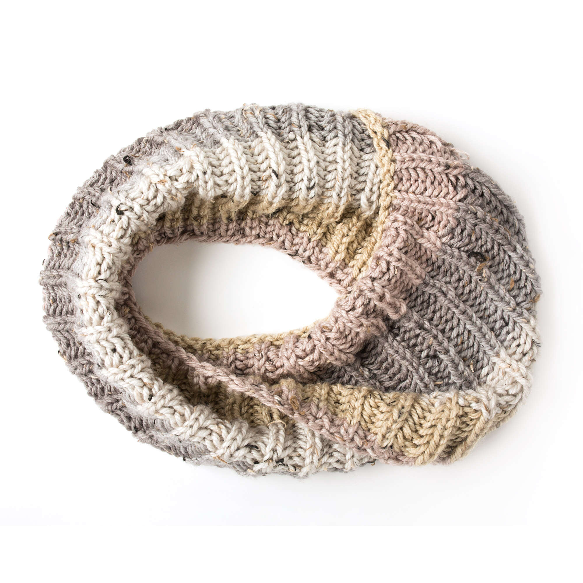 Caron Big Rib Knit Cowl (Digital Download)