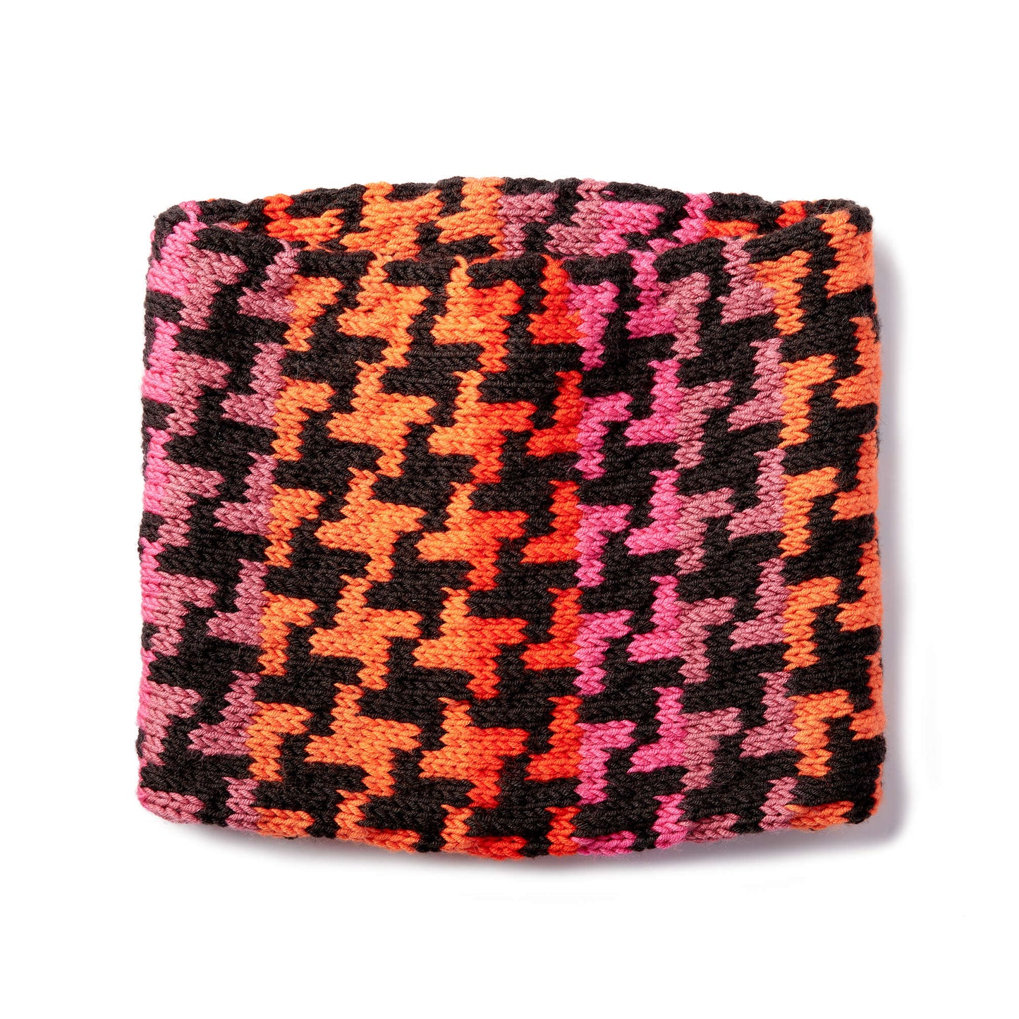 Caron X Pantone Knit Houndstooth Cowl (Digital Download)