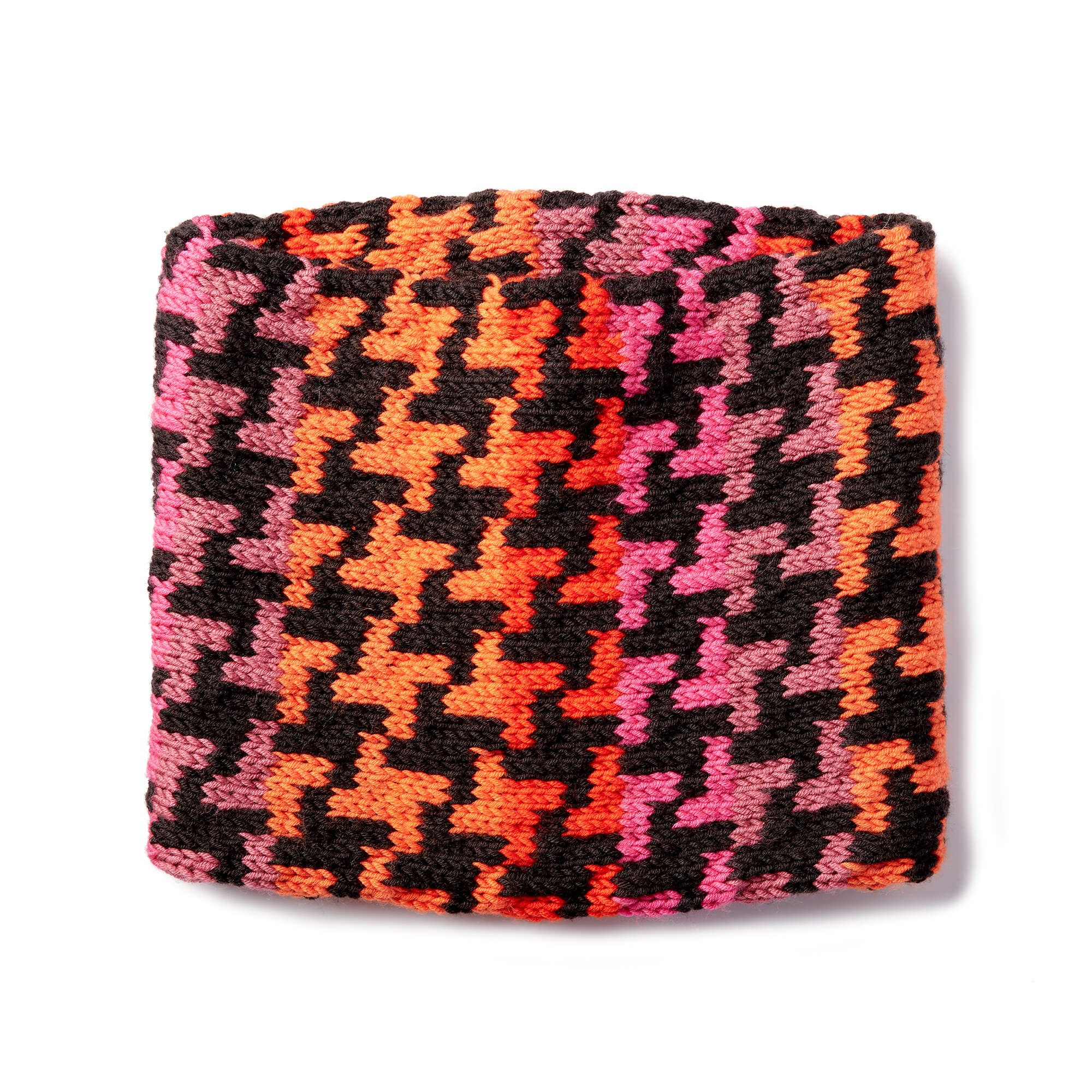 Caron X Pantone Knit Houndstooth Cowl (Digital Download)