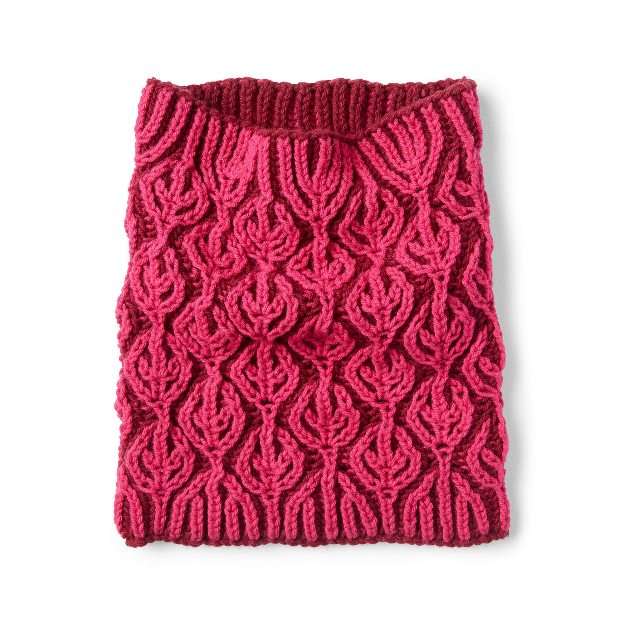 Caron Burning Up Brioche Knit Cowl (Digital Download)