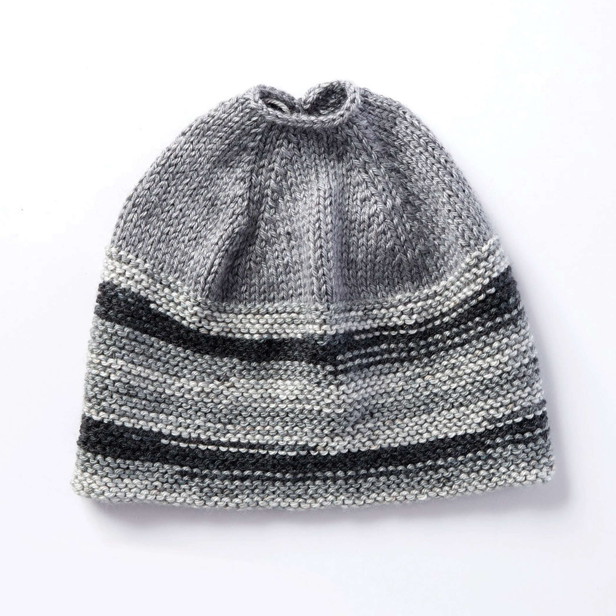 Caron Messy Bun Knit Hat (Digital Download)