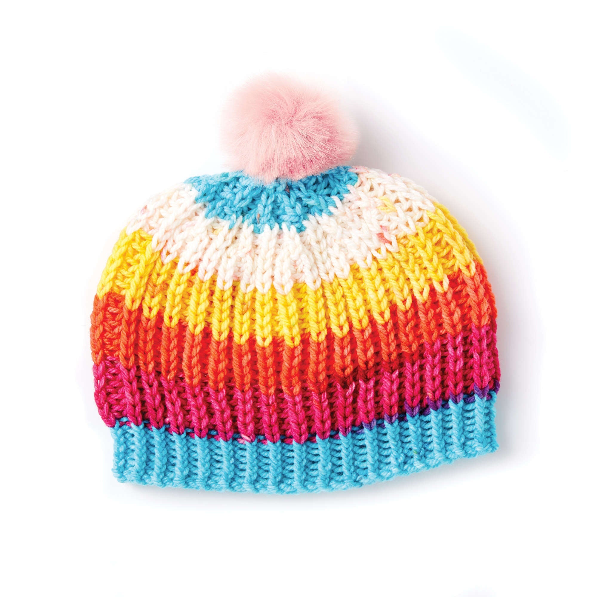 Caron Shaker Rib Knit Hat (Digital Download)