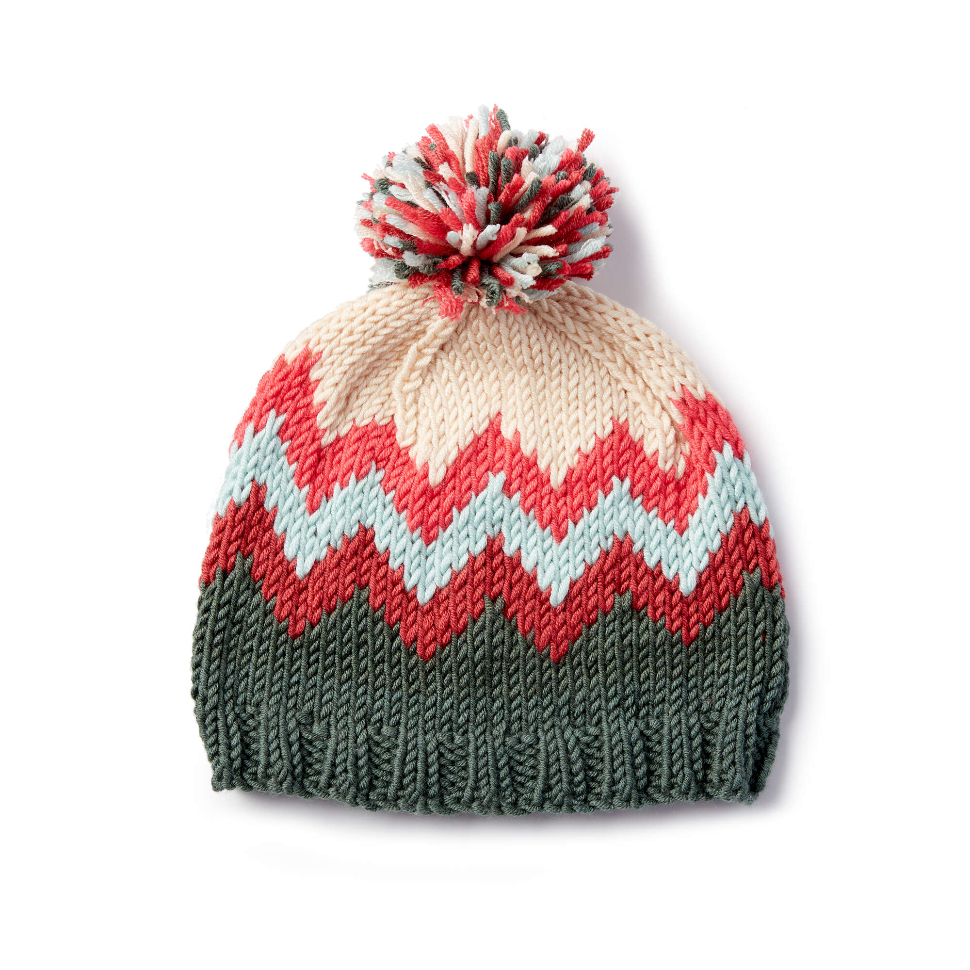 Caron X Pantone Knit Chevron Hat (Digital Download)