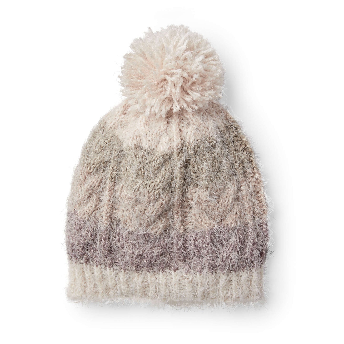 Caron Lucky Horseshoe Cable Knit Hat (Digital Download)