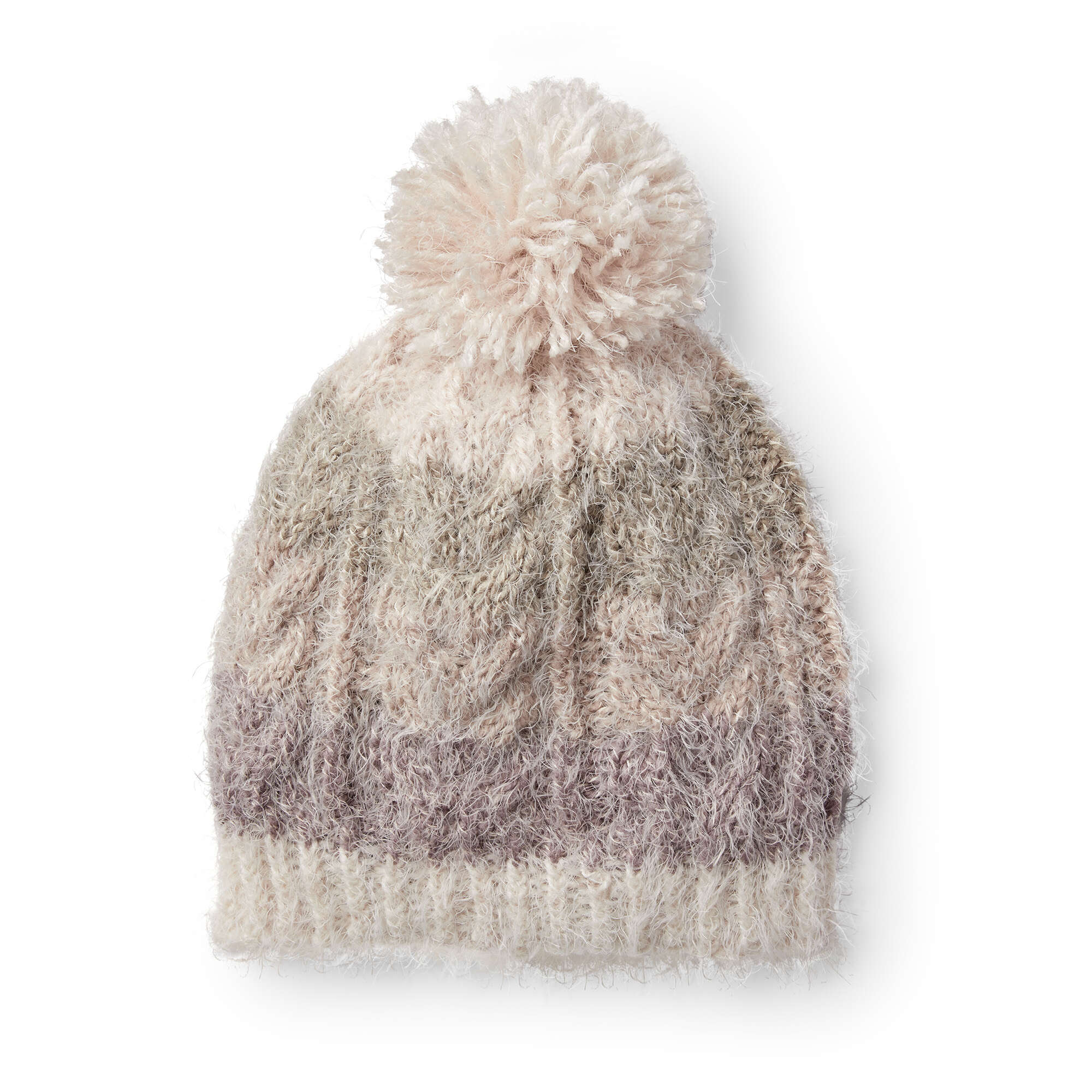 Caron Lucky Horseshoe Cable Knit Hat (Digital Download)
