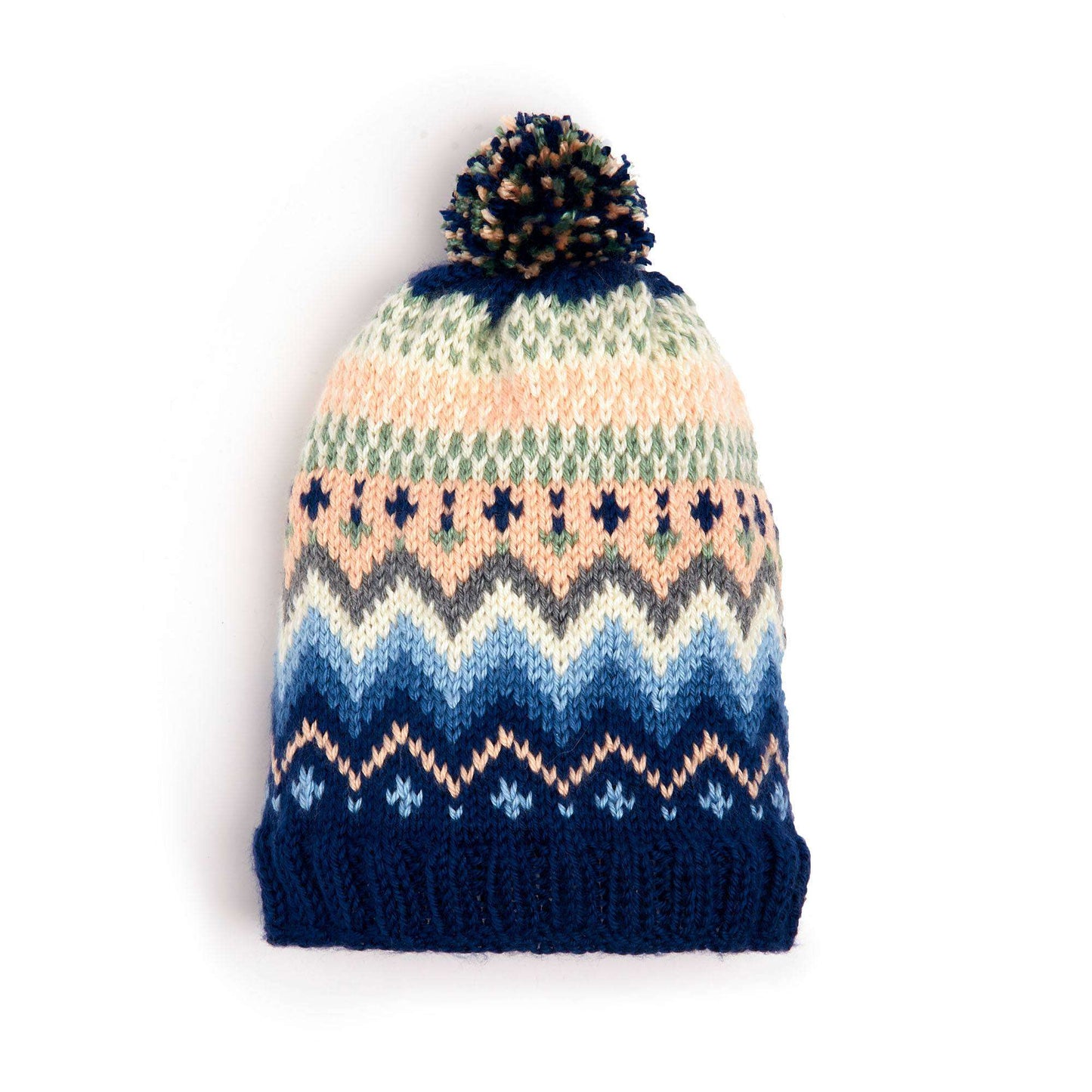 Caron Fair Isle Knit Hat (Digital Download)
