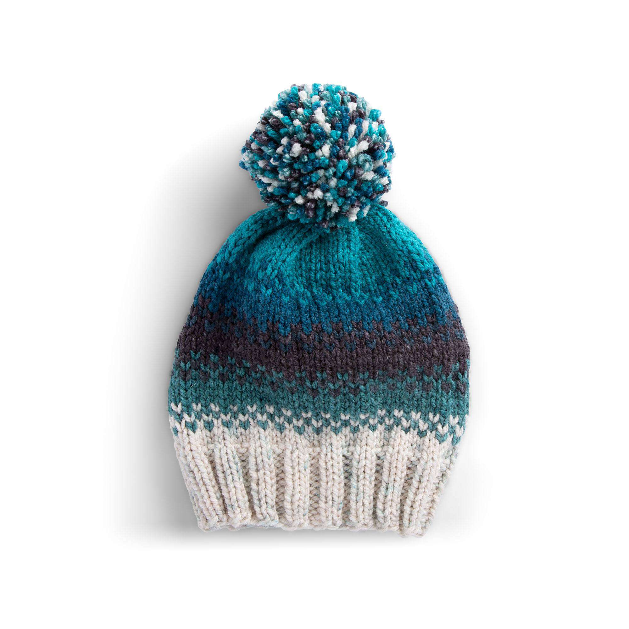 Caron Fading Shades Knit Hat (Digital Download)