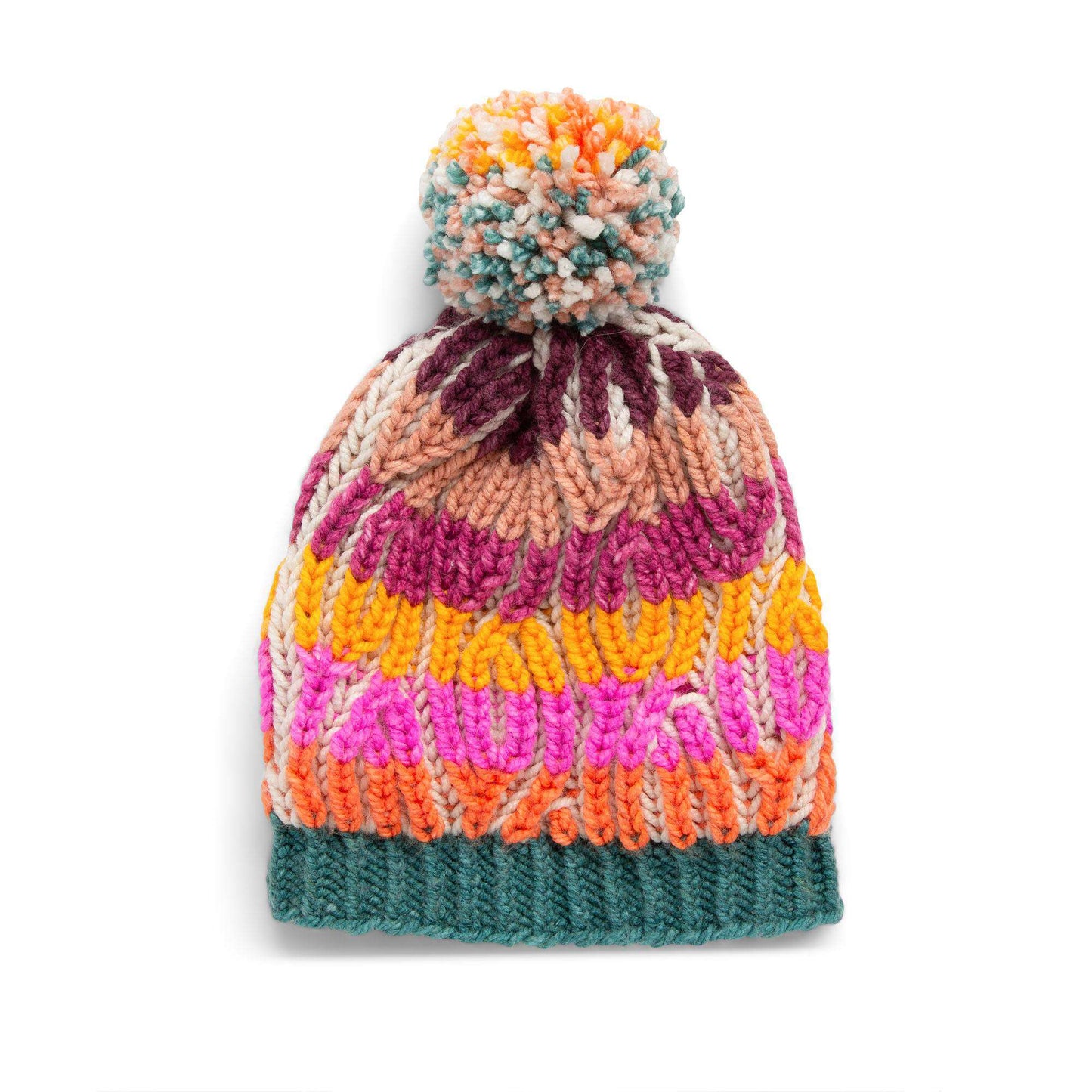 Caron Brioche Cables Knit Hat (Digital Download)