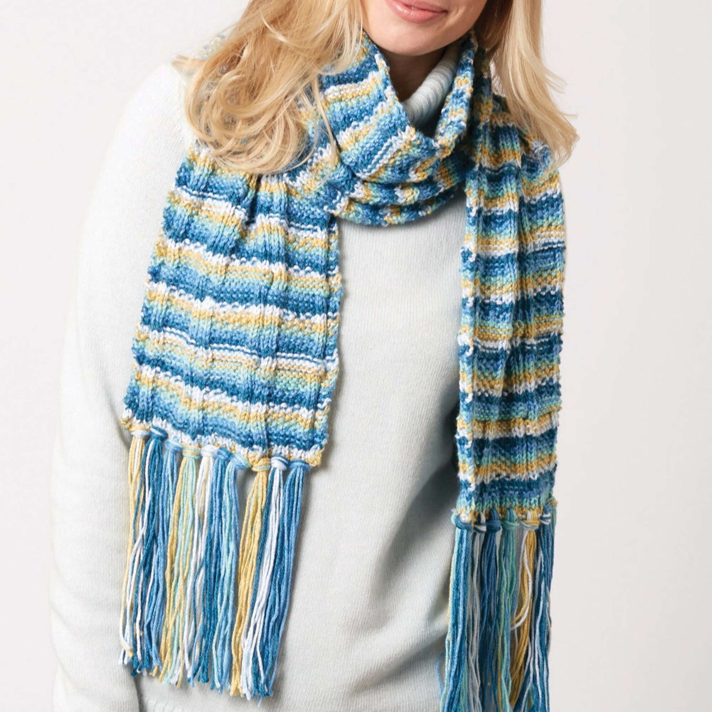 Caron Knit Color Weave Scarf (Digital Download)