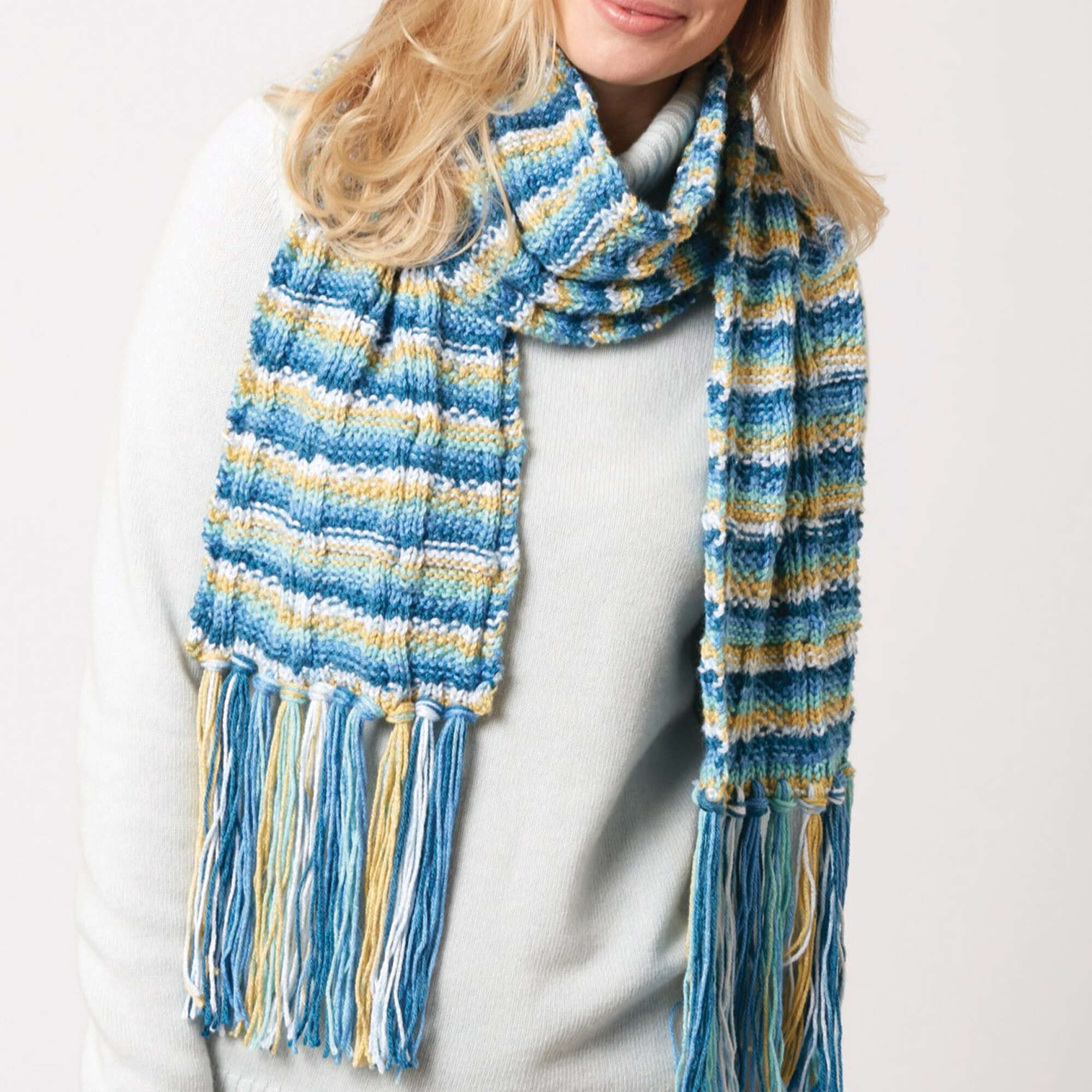 Caron Knit Color Weave Scarf (Digital Download)