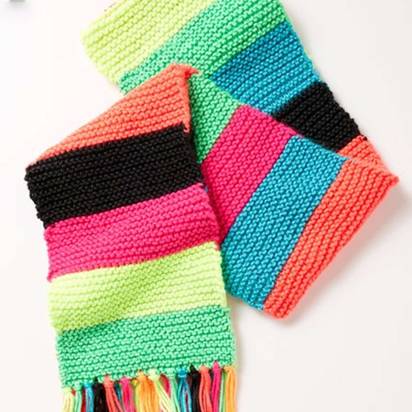 Caron Knit Garter Mood Scarf