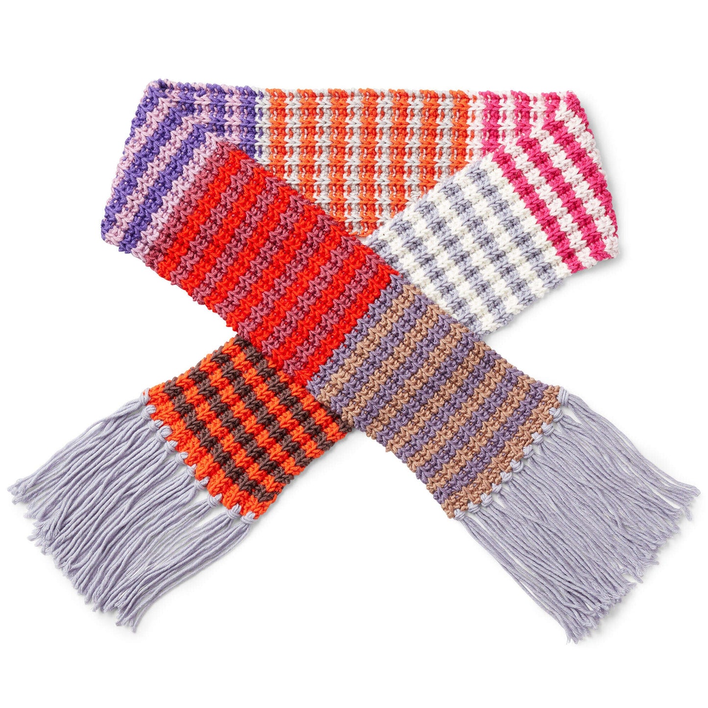 Caron X Pantone Knit Stripe Scarf (Digital Download)