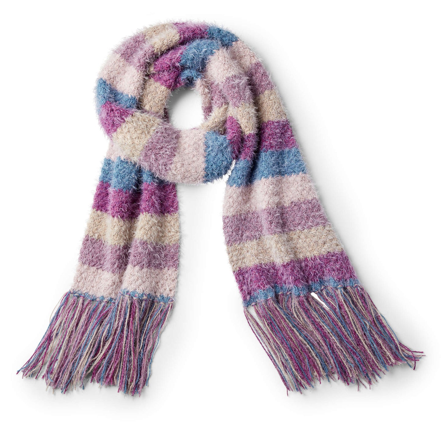 Caron Criss Cross Knit Scarf (Digital Download)