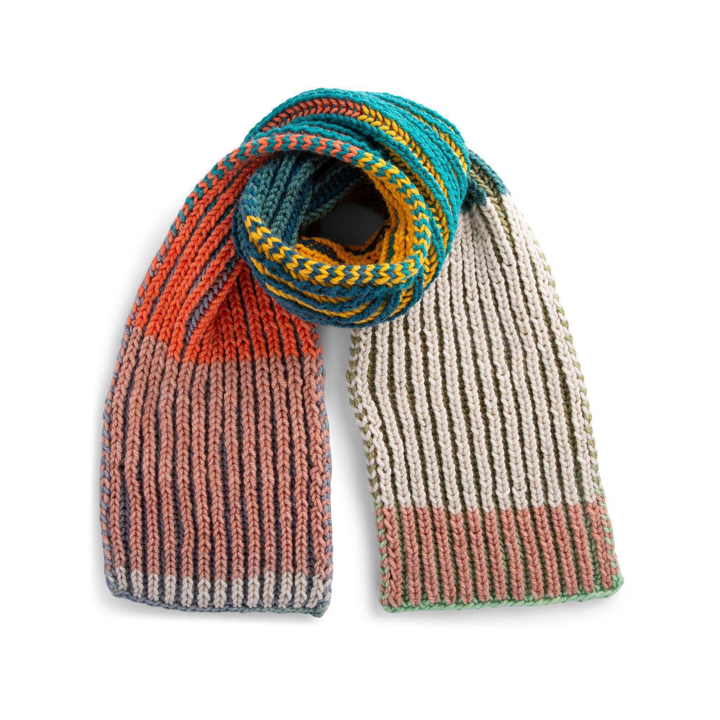 Caron Knit Brioche Scarf (Digital Download)