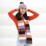 KNITTING PATTERN DOWNLOAD - CARON SCRAPPY KNIT HAT & SCARF