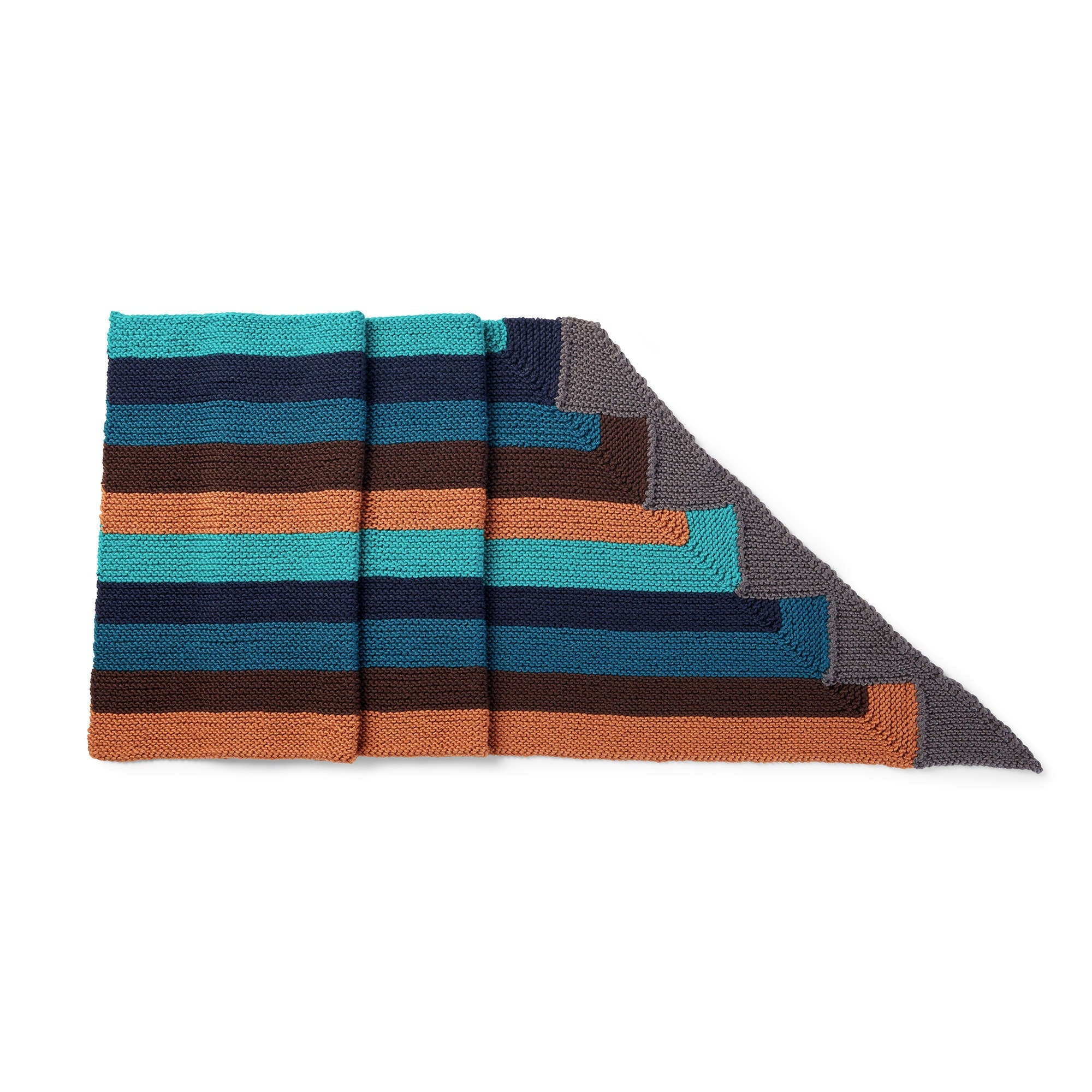 Caron x Pantone Zig-Zag Mitered Knit Shawl (Digital Download)